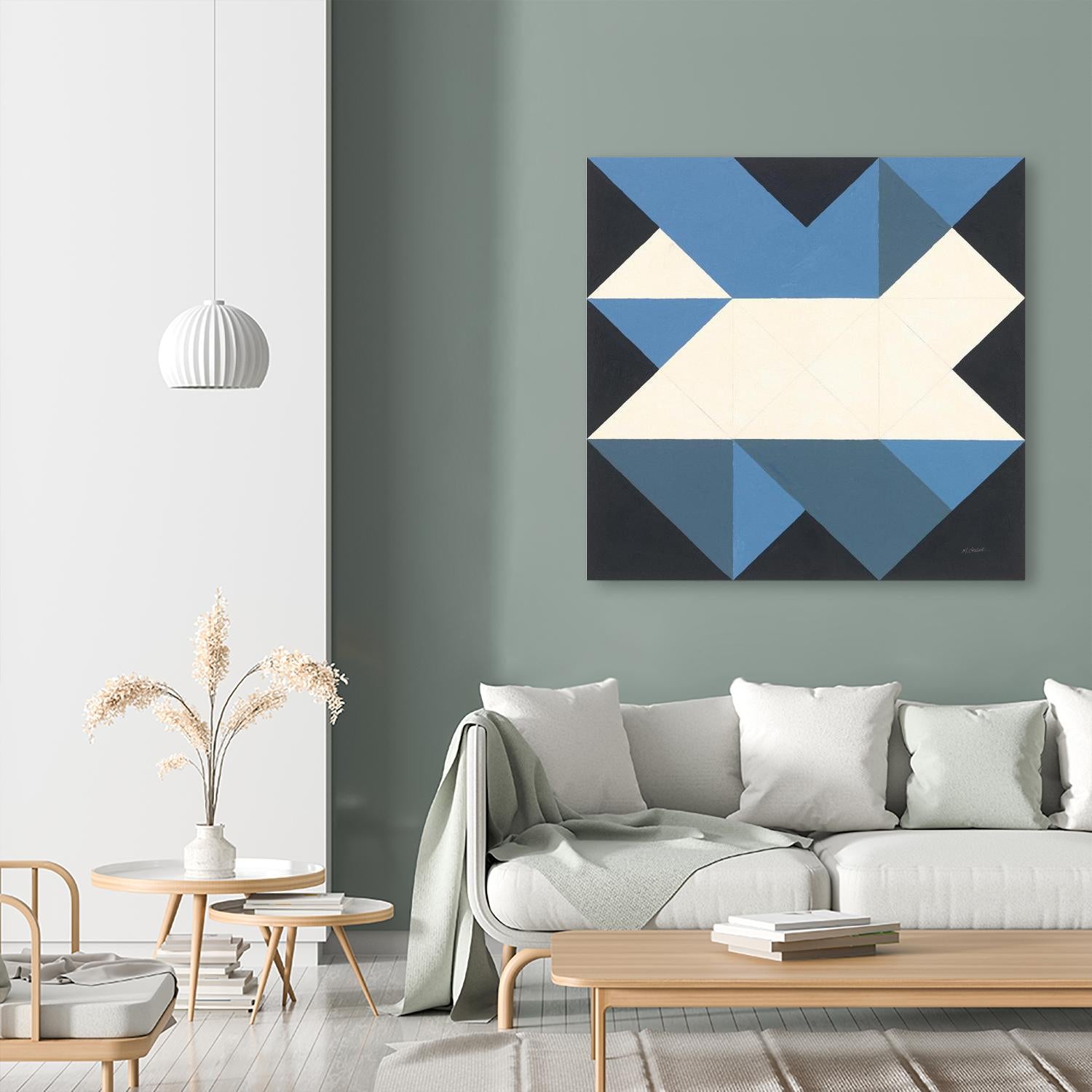 Triangles III by Mike Schick on GIANT ART - blue shapes triangles