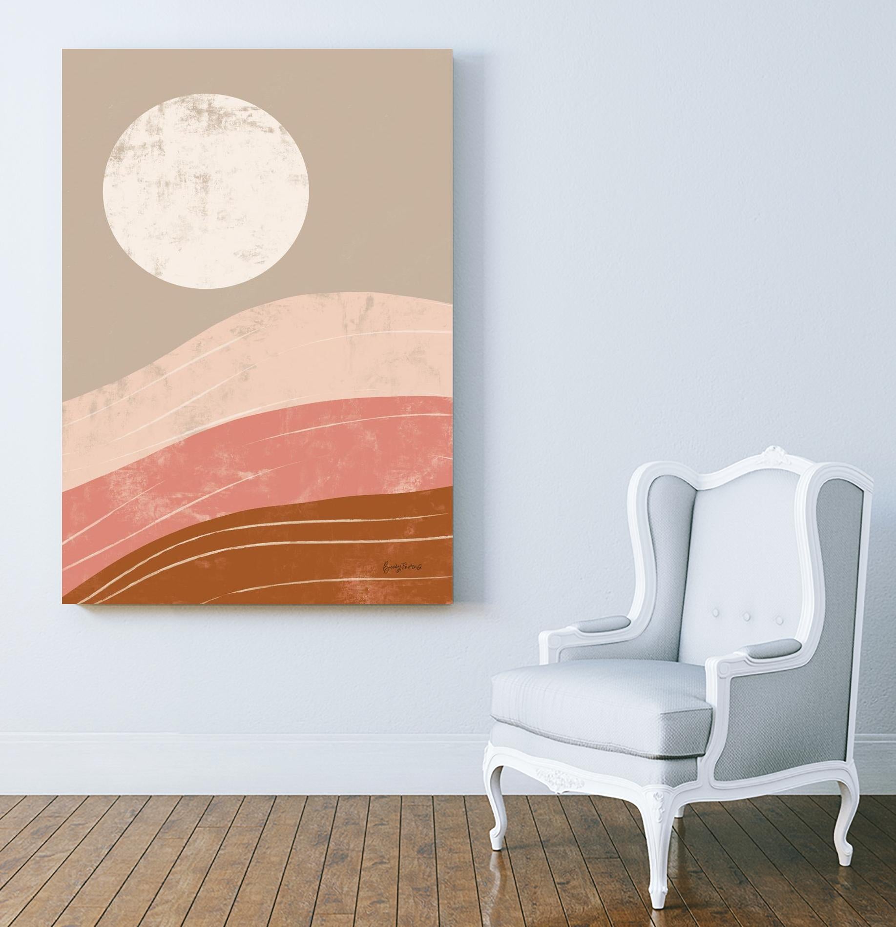 Desert Sunrise I by Becky Thorns on GIANT ART - linear mountains