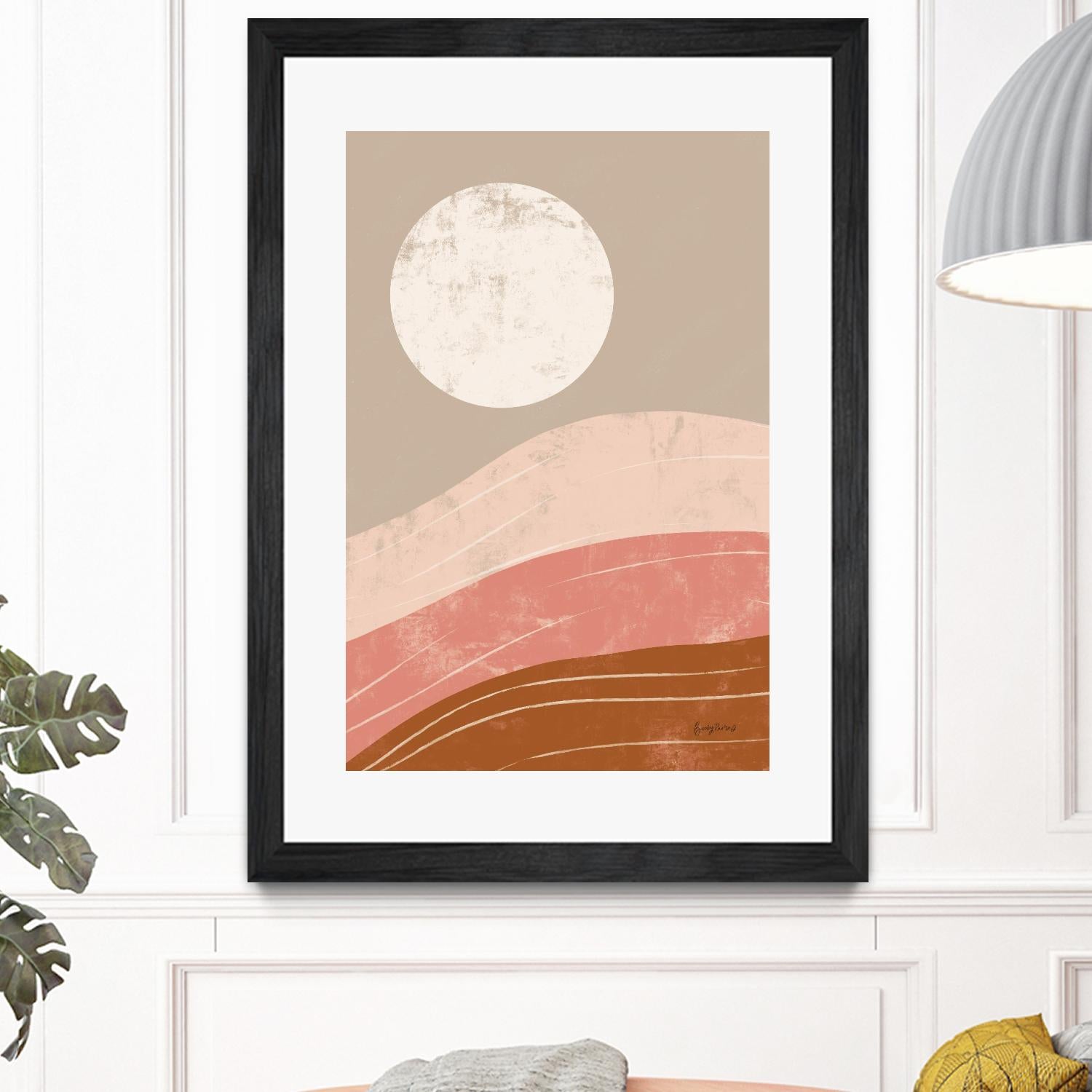 Desert Sunrise I by Becky Thorns on GIANT ART - linear mountains