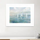 Setting Sail by Danhui Nai on GIANT ART - blue coastal & nautical sails