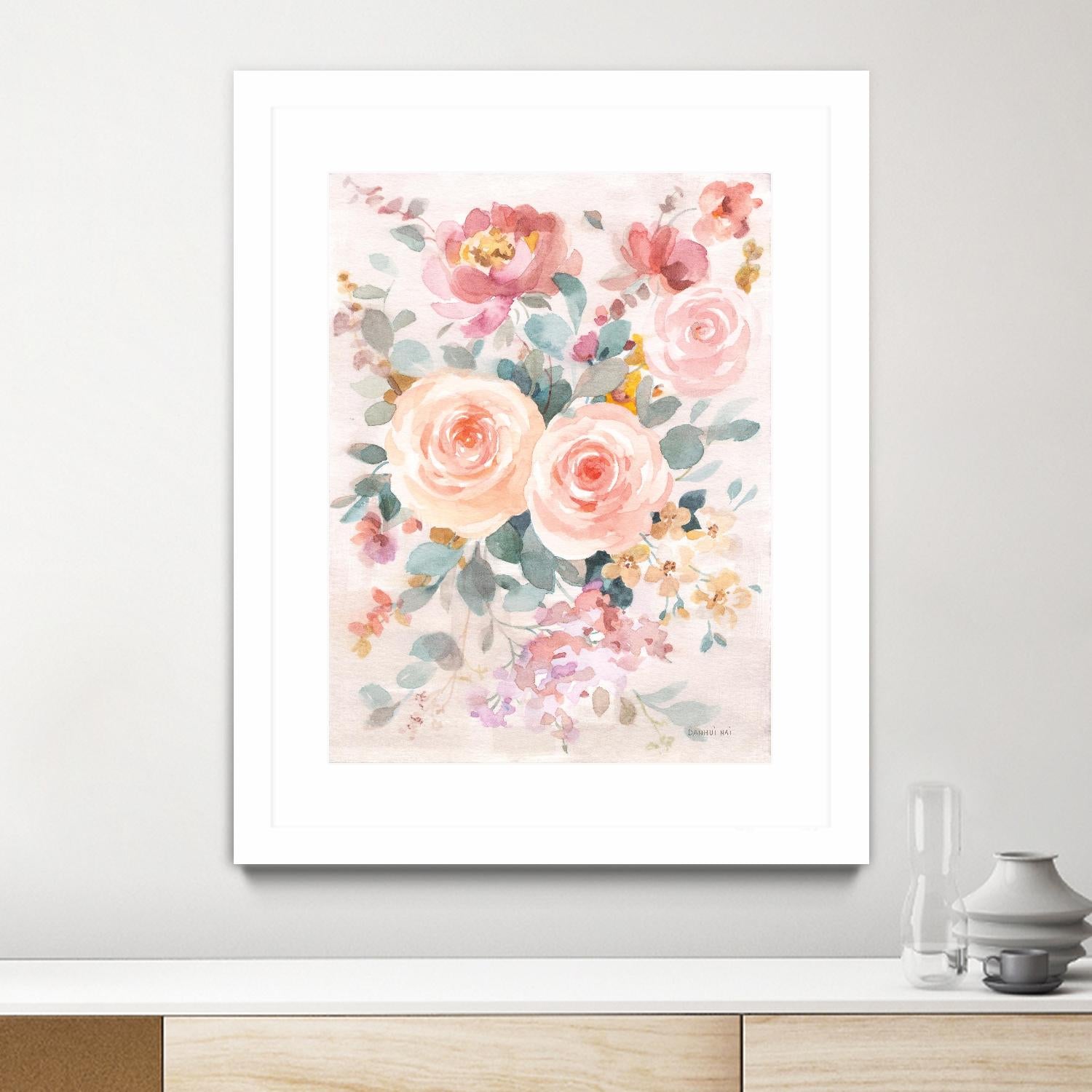 September Blooming II by Danhui Nai on GIANT ART - orange flowers peonies