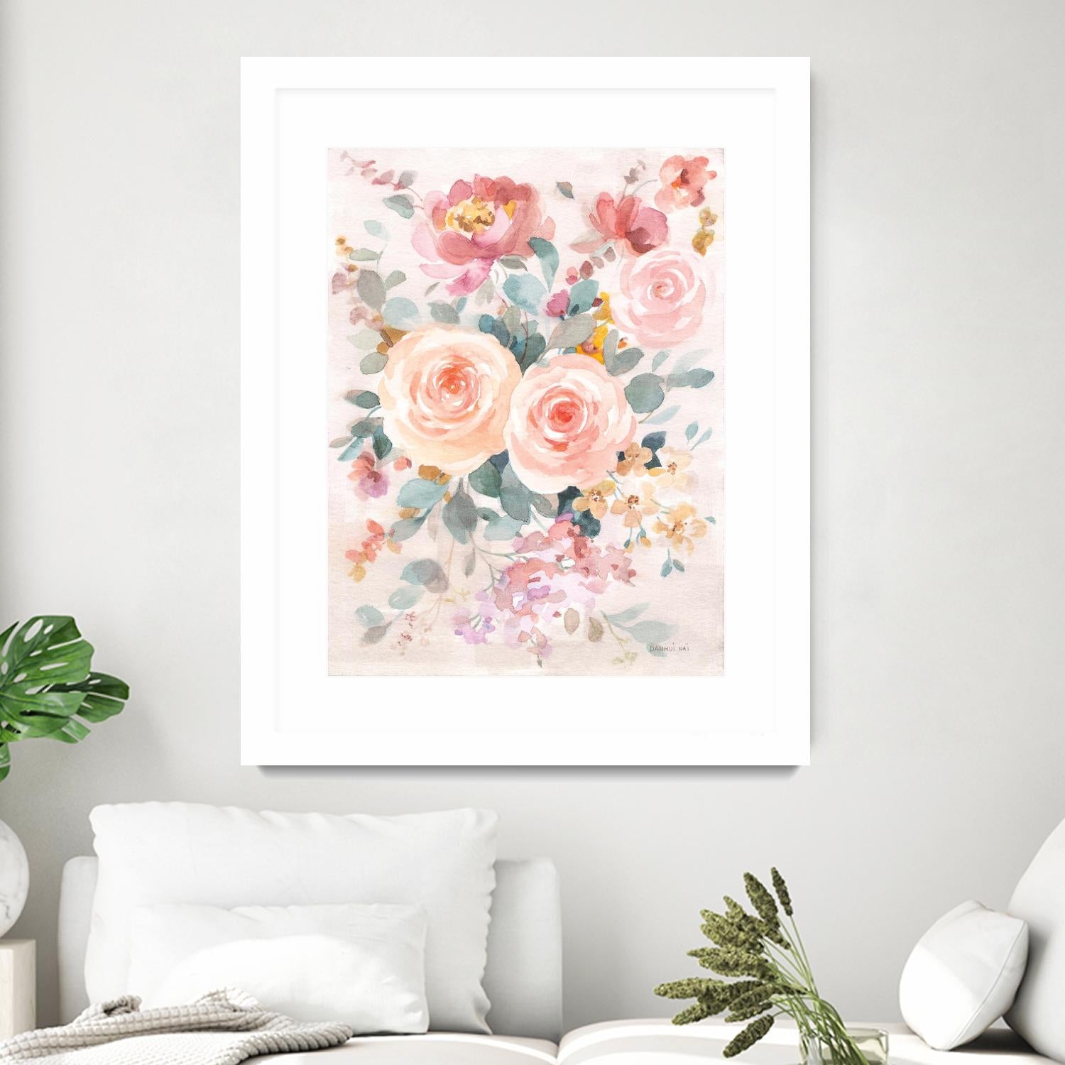 September Blooming II by Danhui Nai on GIANT ART - orange flowers peonies