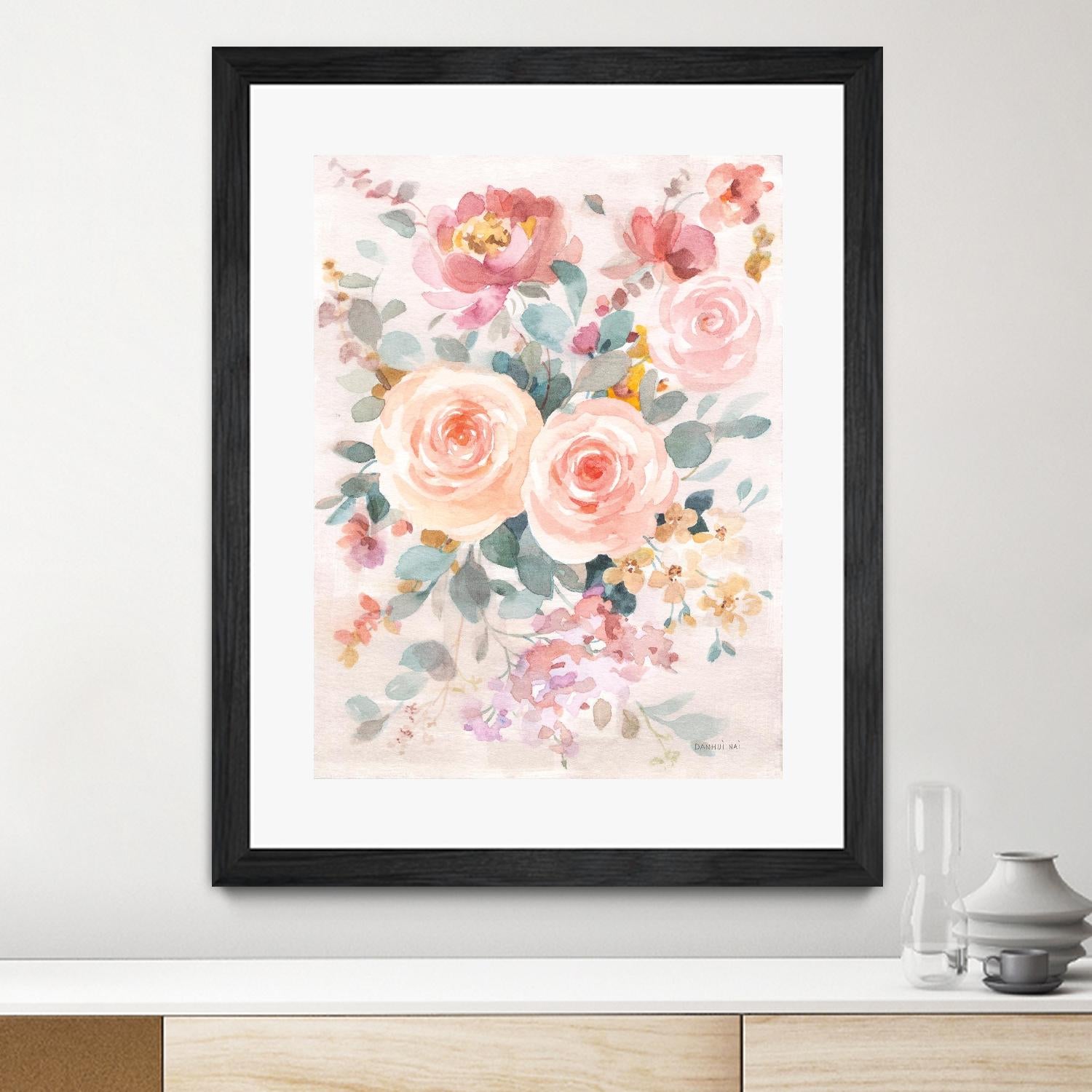 September Blooming II by Danhui Nai on GIANT ART - orange flowers peonies