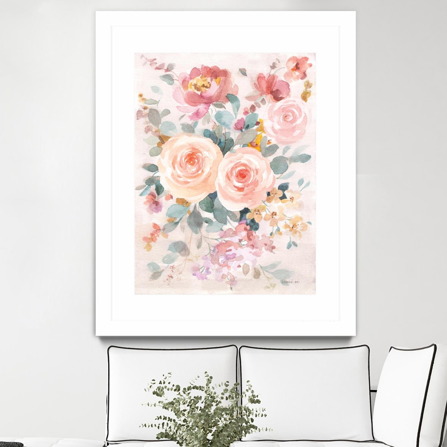 September Blooming II by Danhui Nai on GIANT ART - orange flowers peonies