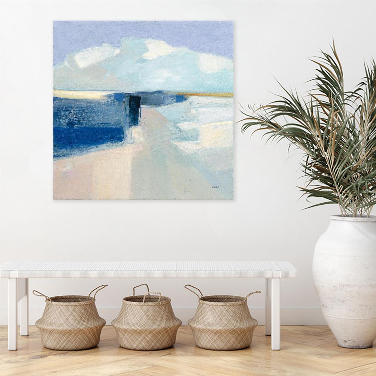Sand and Sky by Julia Purinton on GIANT ART - blue coastal & nautical beige