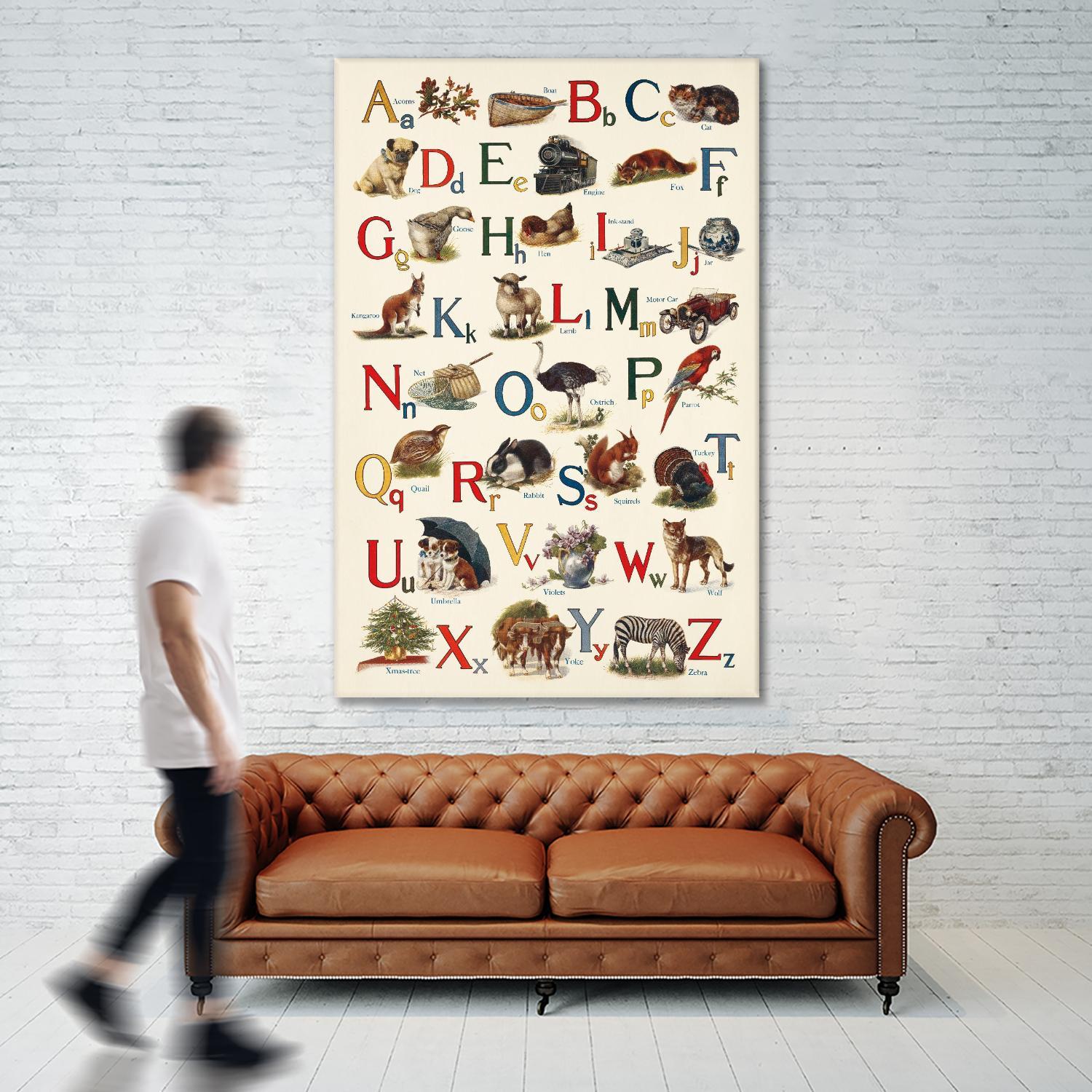 Schoolhouse Alphabet by Wild Apple on GIANT ART - juvenile abcs
