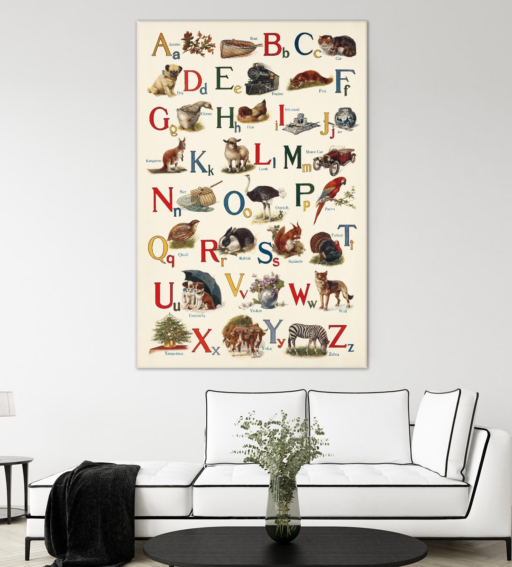 Schoolhouse Alphabet by Wild Apple on GIANT ART - juvenile abcs