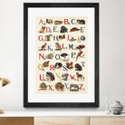 Schoolhouse Alphabet by Wild Apple on GIANT ART - beige illustration  flowers