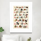 Schoolhouse Alphabet by Wild Apple on GIANT ART - beige illustration  flowers