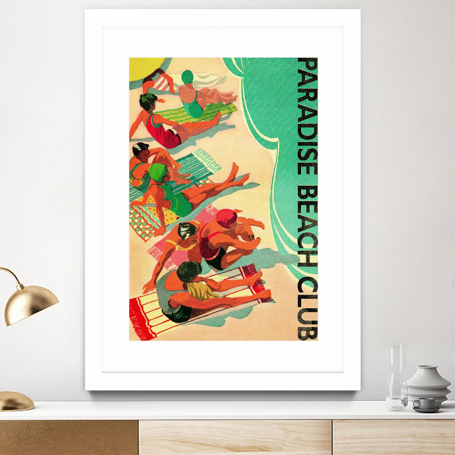 Paradise Beach Club by Portfolio on GIANT ART - beige vintage beach