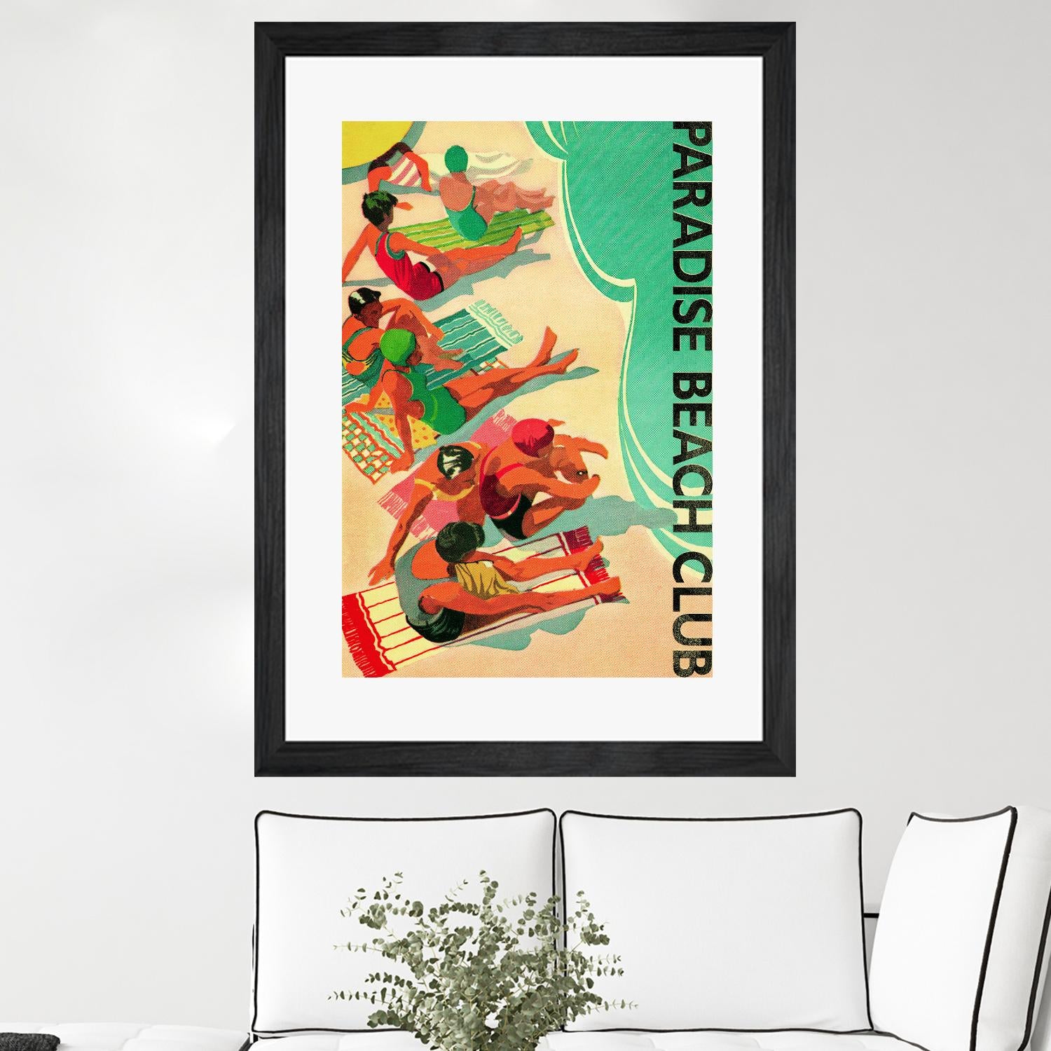 Paradise Beach Club by Portfolio on GIANT ART - beige vintage beach