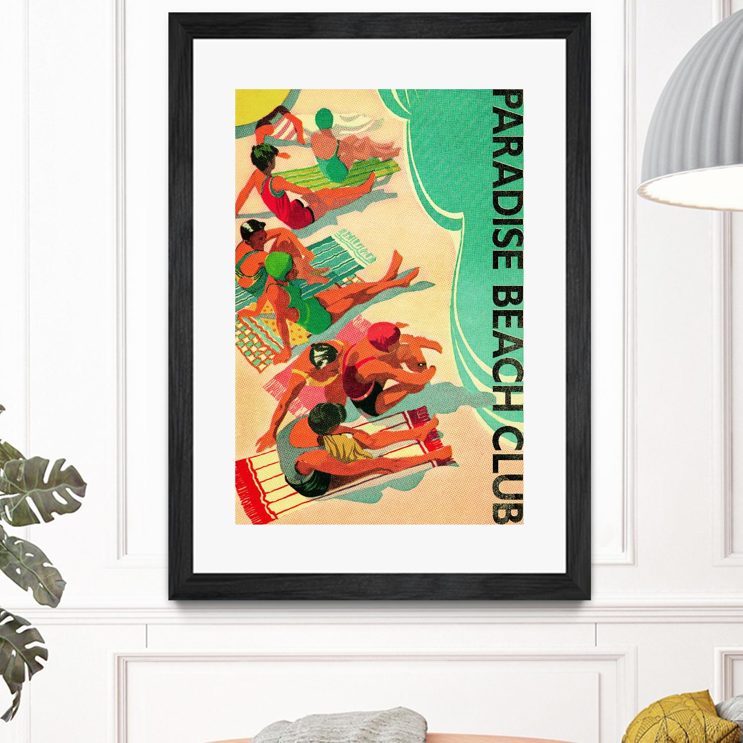 Paradise Beach Club by Portfolio on GIANT ART - beige vintage beach