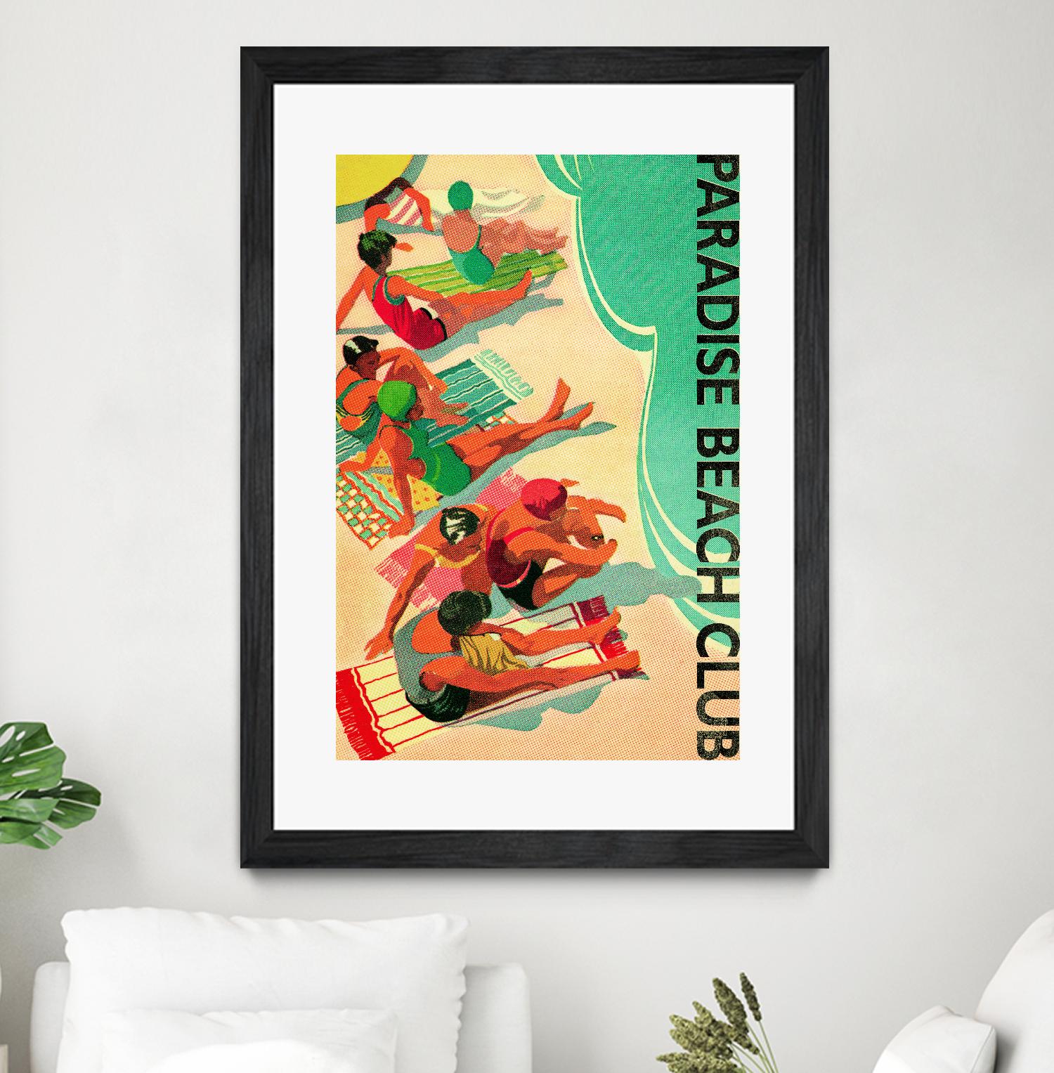 Paradise Beach Club by Portfolio on GIANT ART - beige vintage beach