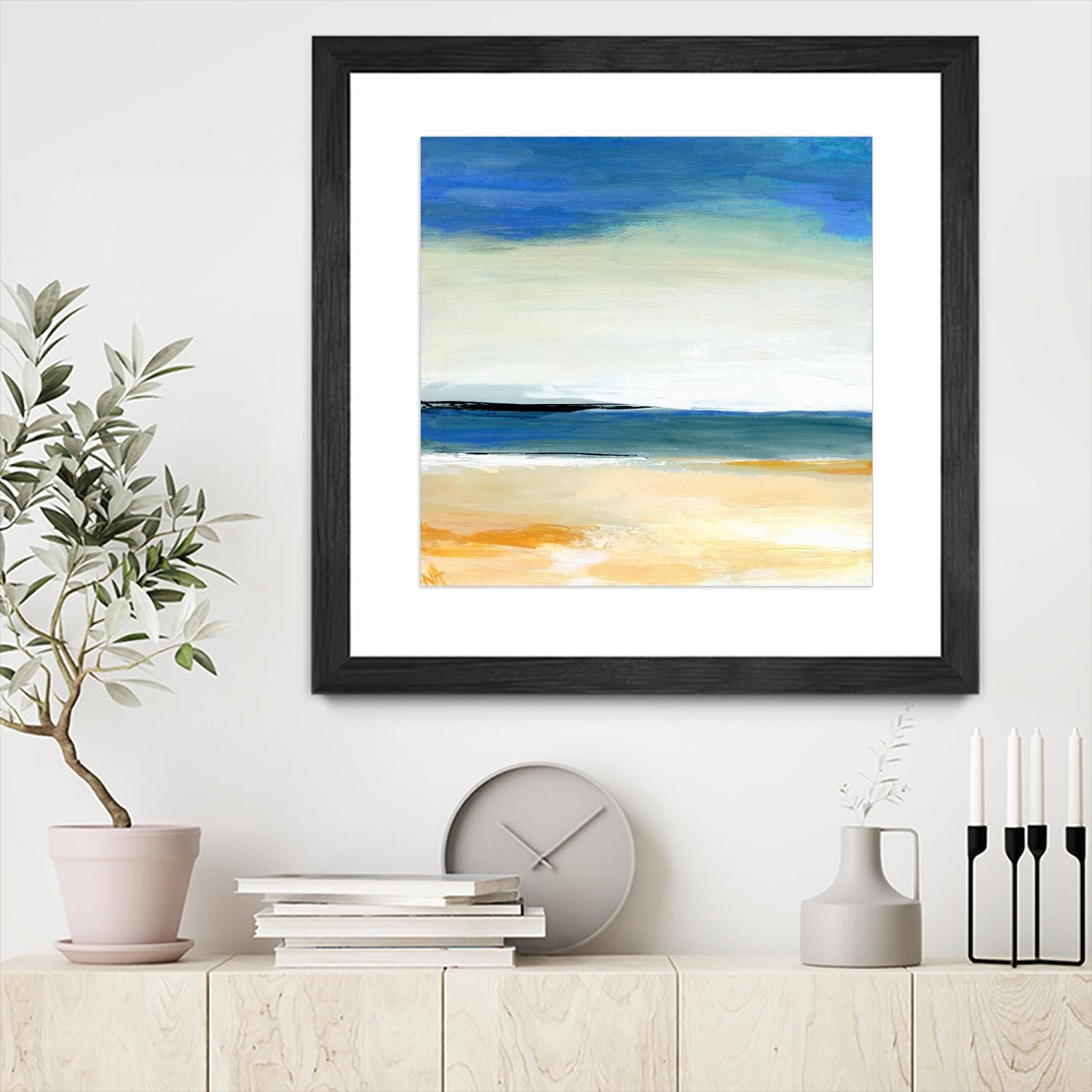 Seascape 2 by Niki Arden on GIANT ART - beige abstract