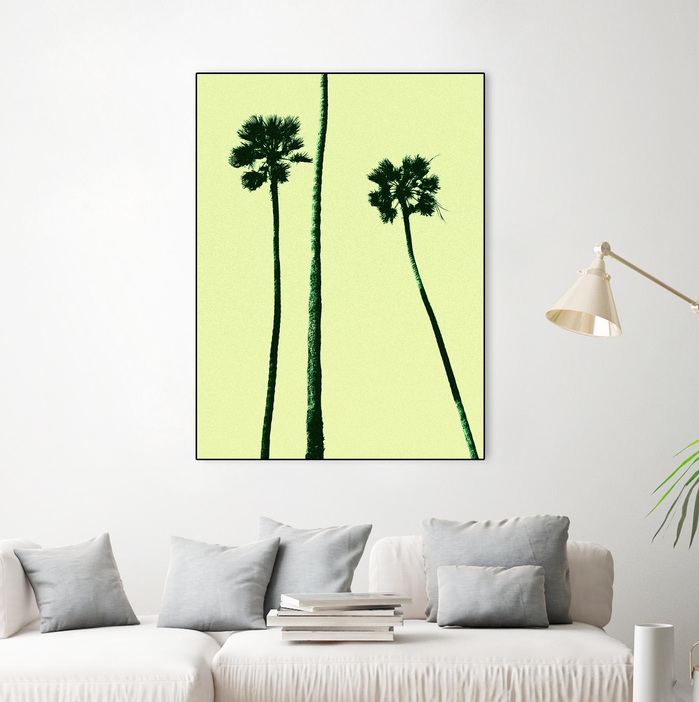 Palm Trees 2000 (Cyan) by Erik Asla on GIANT ART - multicolor photography; contemporary