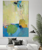 The Promise of Something by Lina Alattar on GIANT ART - blue,yellow abstracts, contemporary