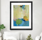 The Promise of Something by Lina Alattar on GIANT ART - blue,yellow abstracts, contemporary