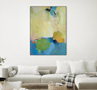 The Promise of Something by Lina Alattar on GIANT ART - blue,yellow abstracts, contemporary