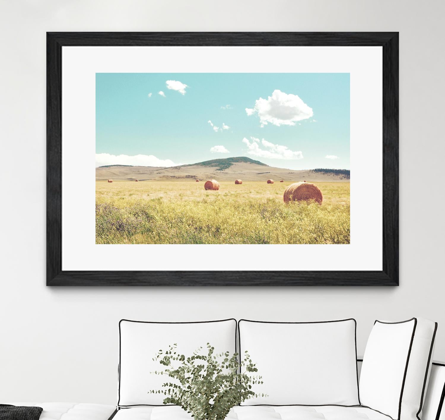 A Day in the Fields by Annie Bailey Art on GIANT ART - blue,green landscapes, photography, clouds, farms, hills