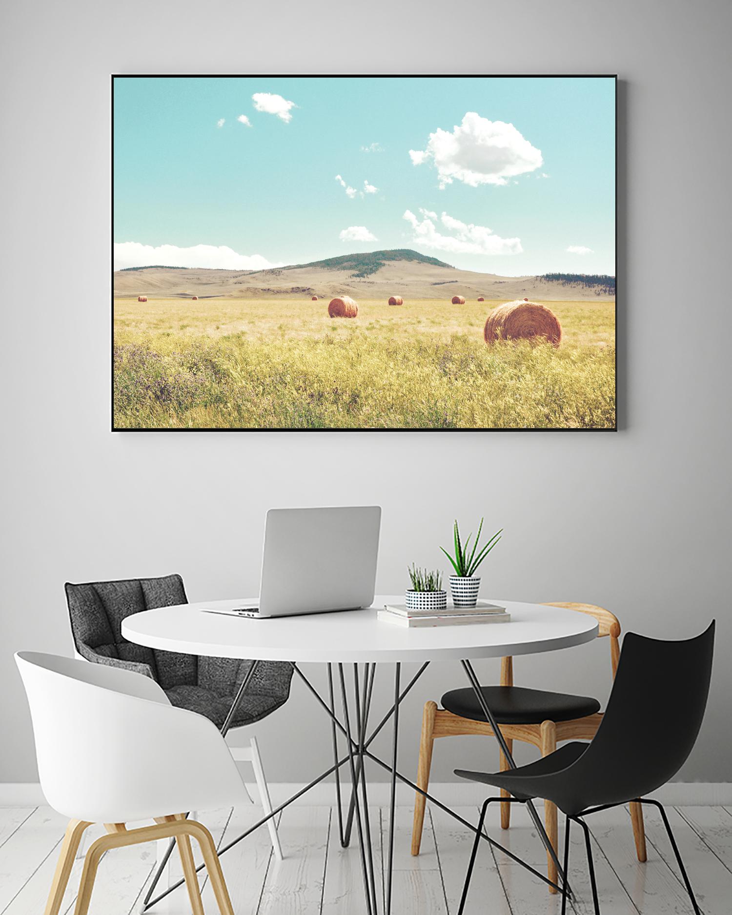 A Day in the Fields by Annie Bailey Art on GIANT ART - blue,green landscapes, photography, clouds, farms, hills