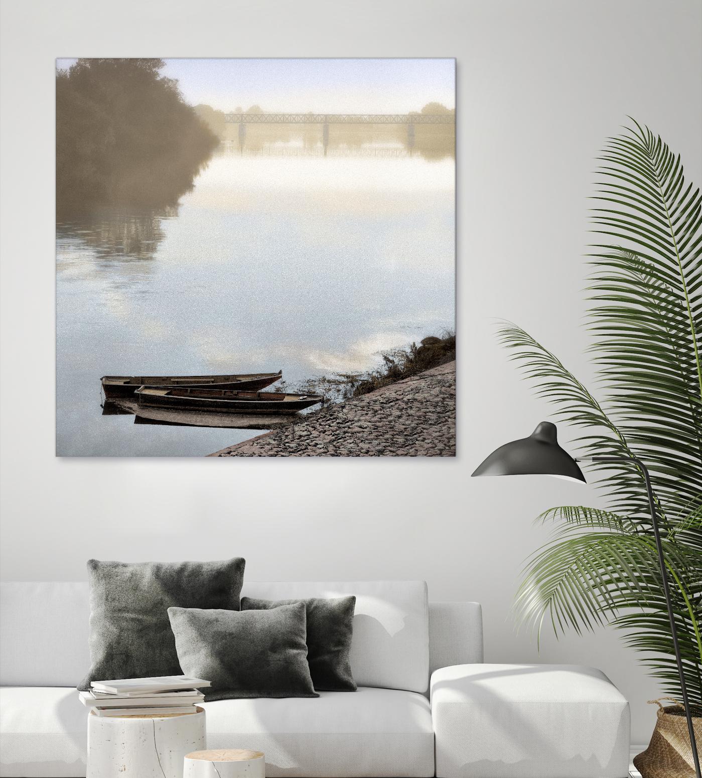 Boats on the Seine #2 by Alan Blaustein on GIANT ART - multicolor photography; landscapes