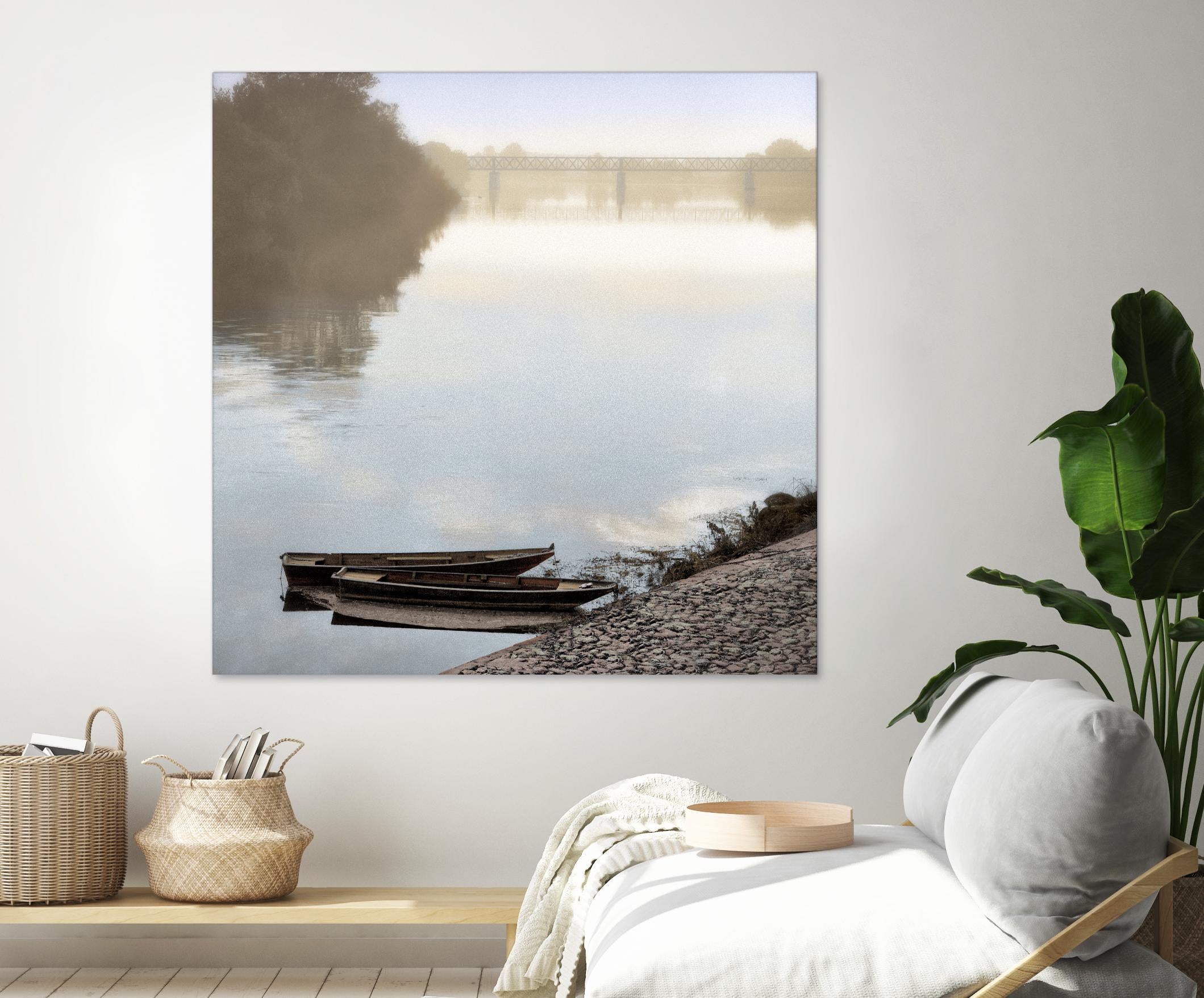 Boats on the Seine #2 by Alan Blaustein on GIANT ART - multicolor photography; landscapes