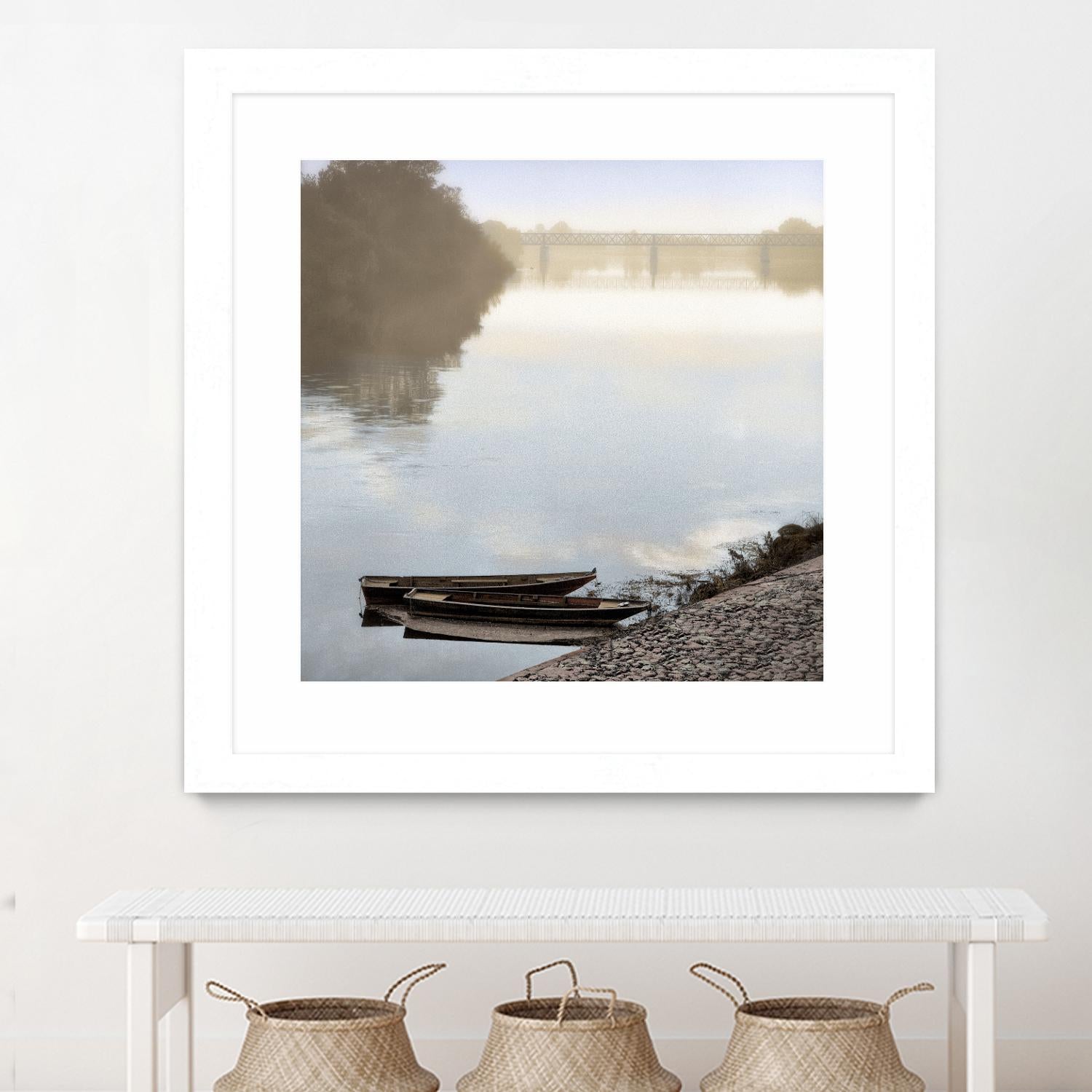 Boats on the Seine #2 by Alan Blaustein on GIANT ART - multicolor photography; landscapes