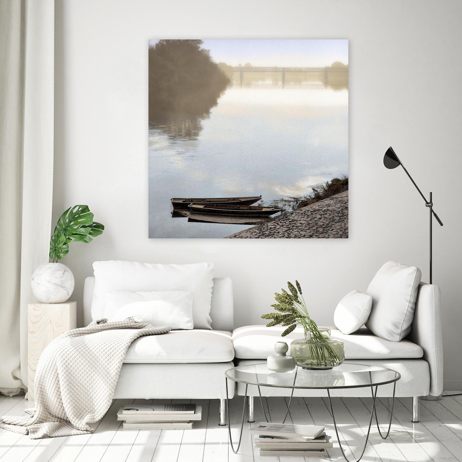 Boats on the Seine #2 by Alan Blaustein on GIANT ART - multicolor photography; landscapes