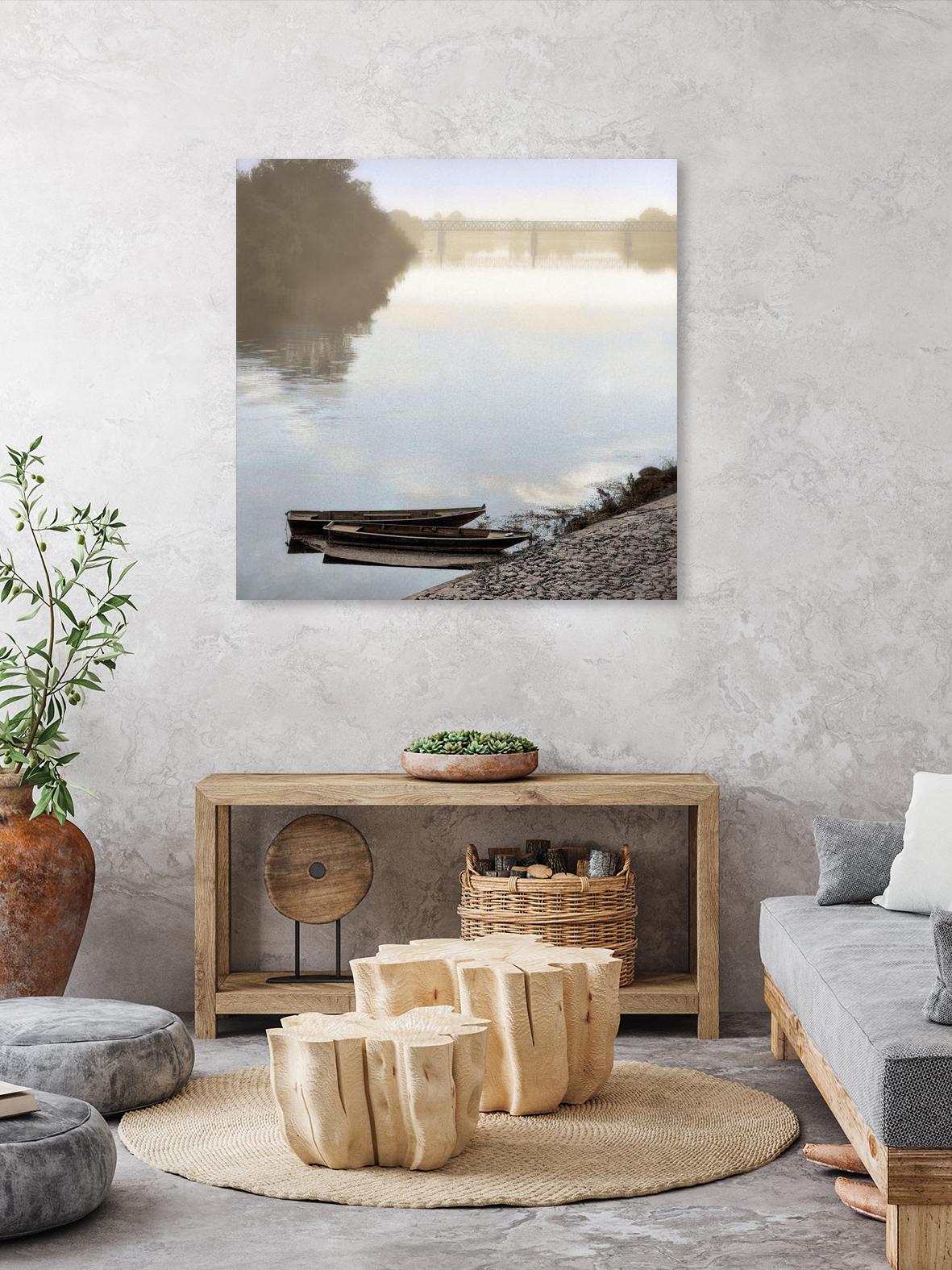 Boats on the Seine #2 by Alan Blaustein on GIANT ART - multicolor photography; landscapes