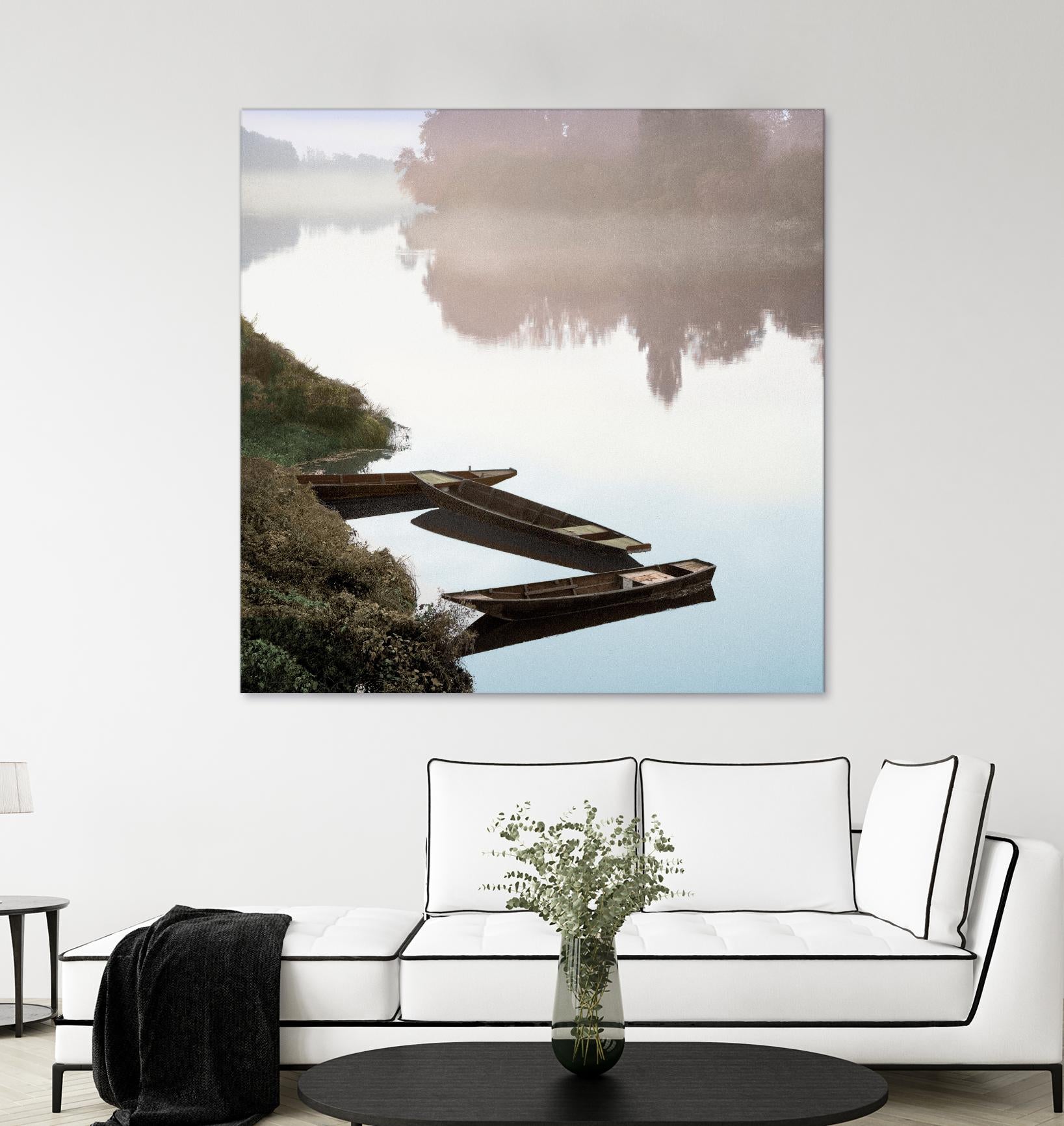 Boats on the Seine #1 by Alan Blaustein on GIANT ART - multicolor photography; landscapes