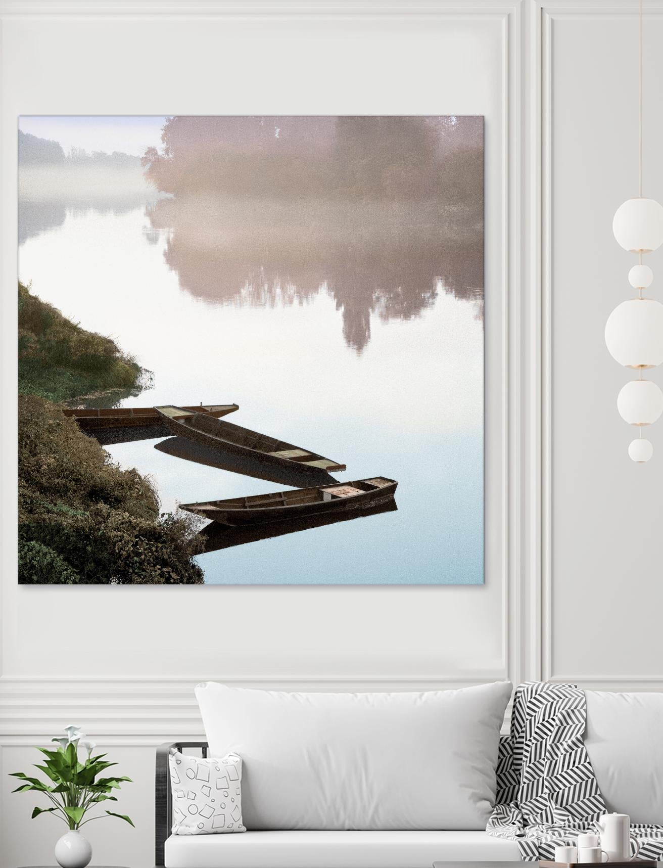 Boats on the Seine #1 by Alan Blaustein on GIANT ART - multicolor photography; landscapes