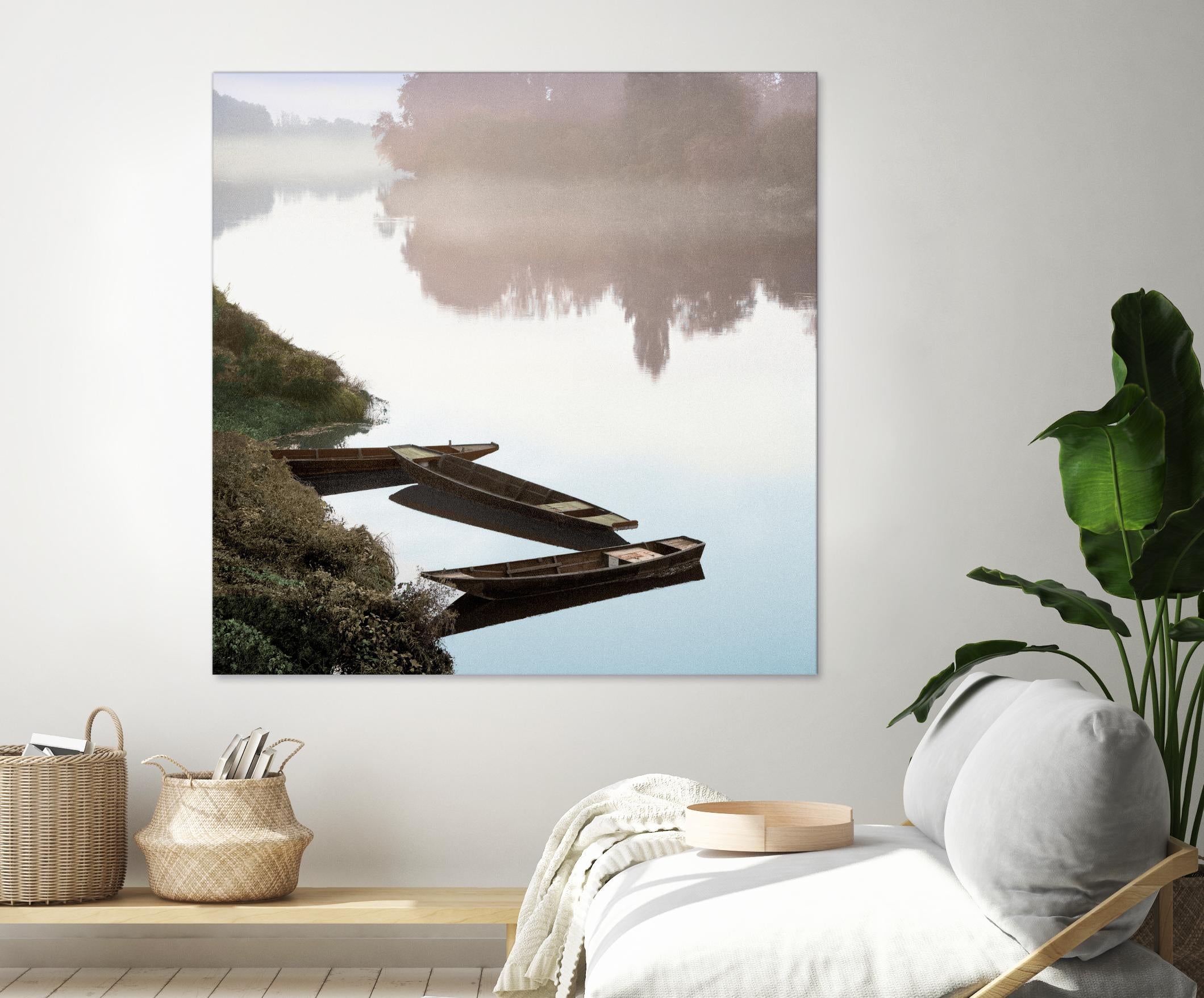 Boats on the Seine #1 by Alan Blaustein on GIANT ART - multicolor photography; landscapes