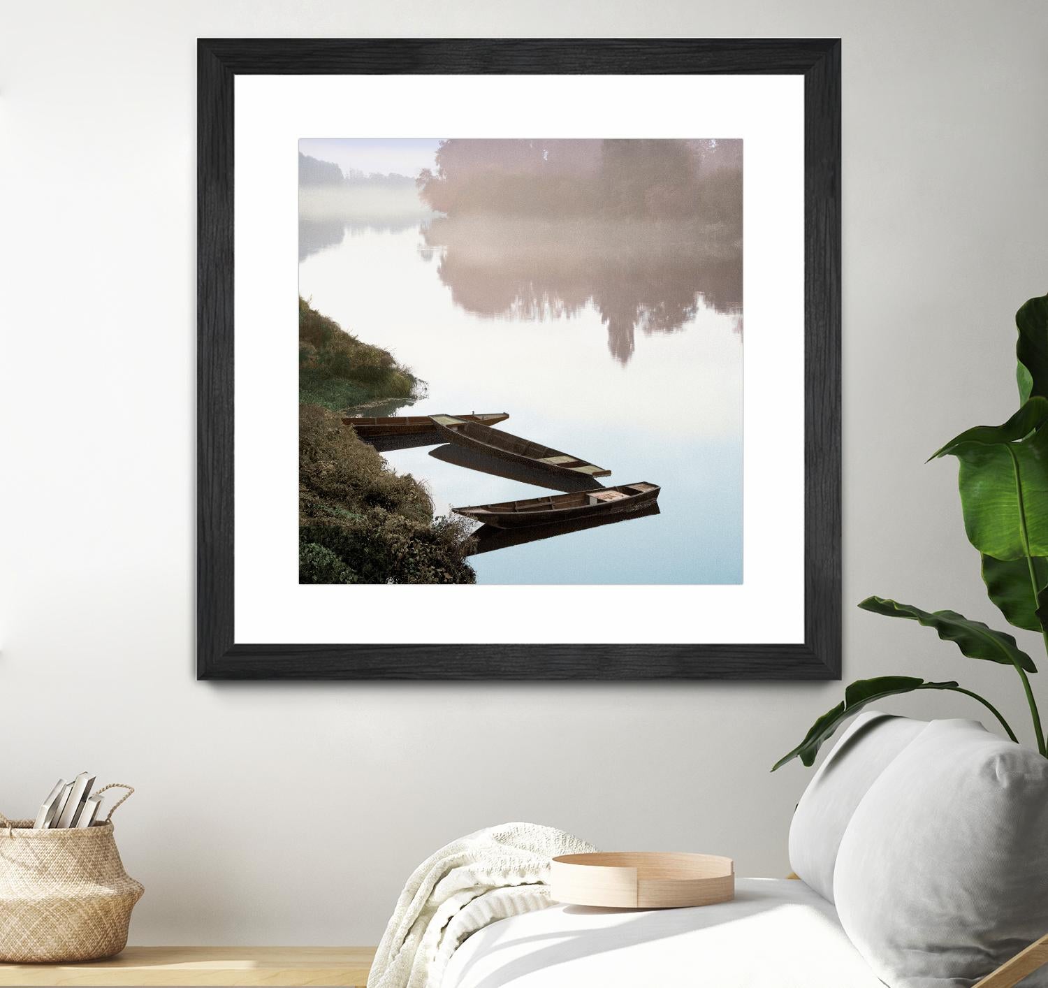 Boats on the Seine #1 by Alan Blaustein on GIANT ART - multicolor photography; landscapes