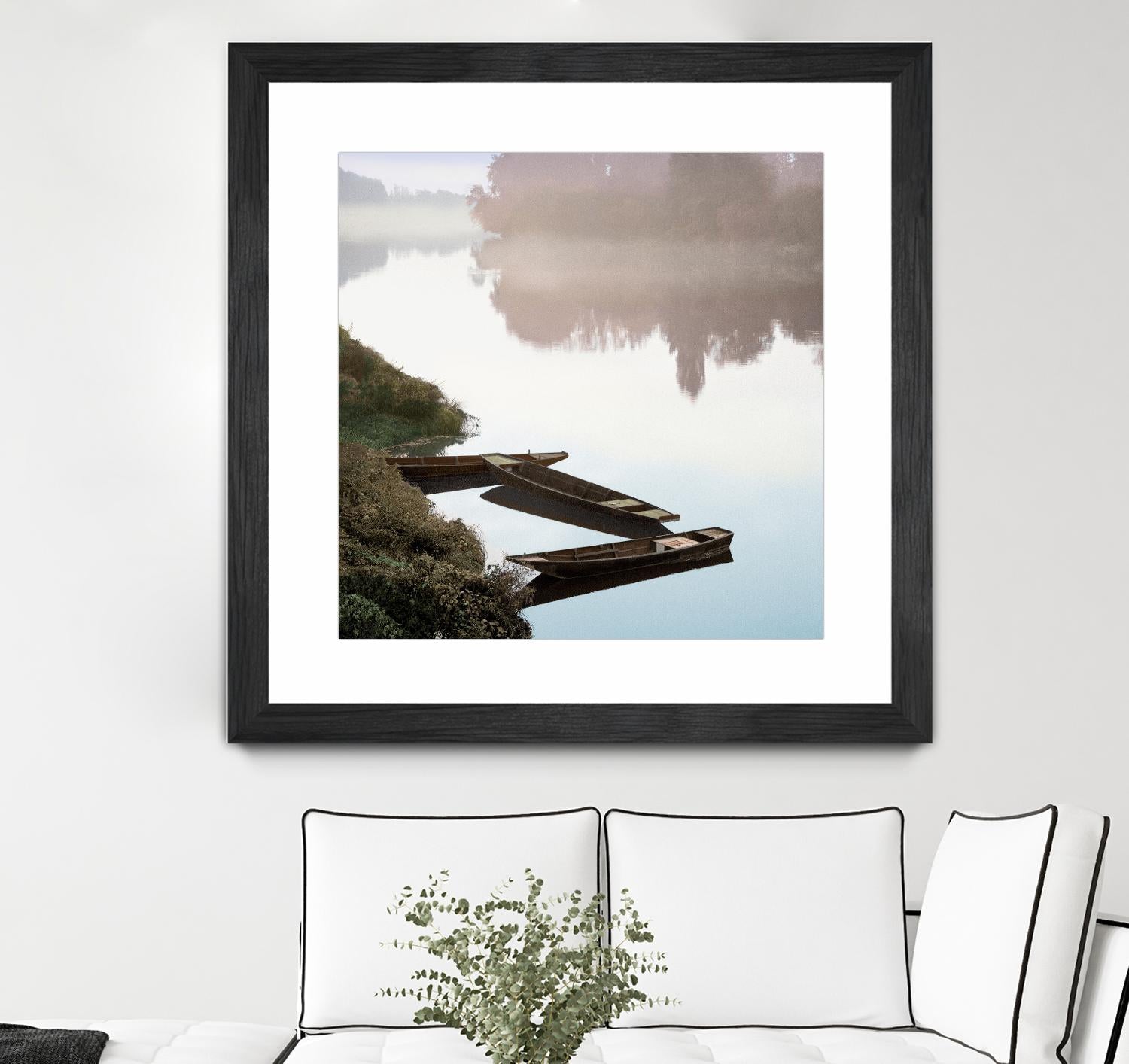 Boats on the Seine #1 by Alan Blaustein on GIANT ART - multicolor photography; landscapes