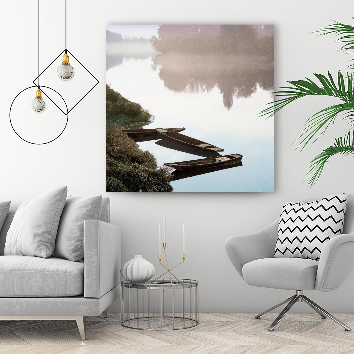 Boats on the Seine #1 by Alan Blaustein on GIANT ART - multicolor photography; landscapes