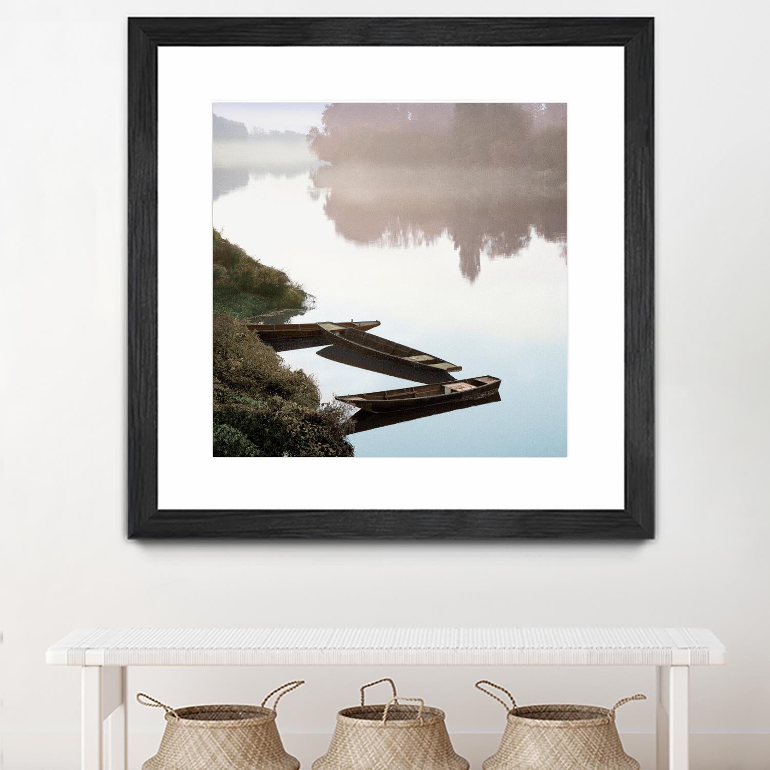 Boats on the Seine #1 by Alan Blaustein on GIANT ART - multicolor photography; landscapes