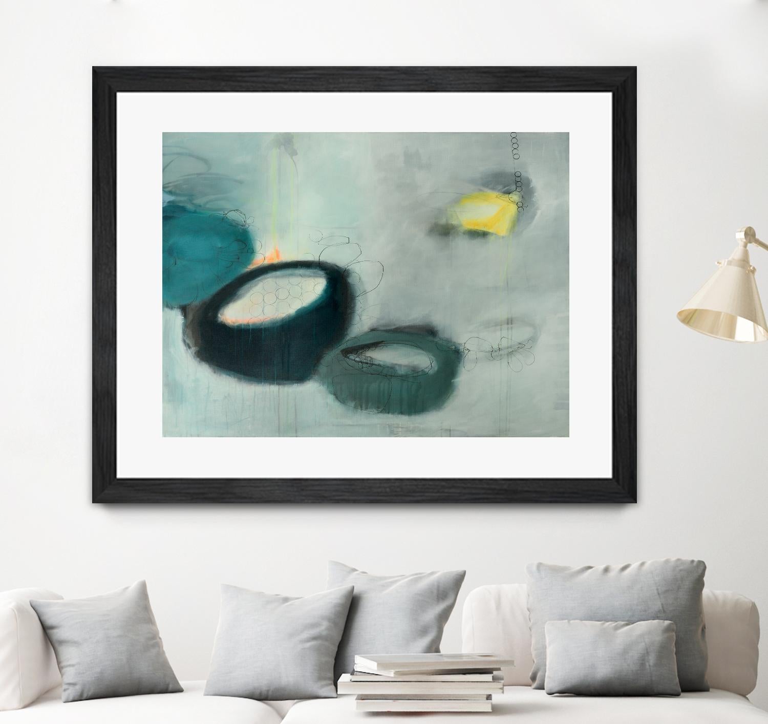 Emptiness by Sidsel Brix on GIANT ART - green,yellow abstracts, contemporary