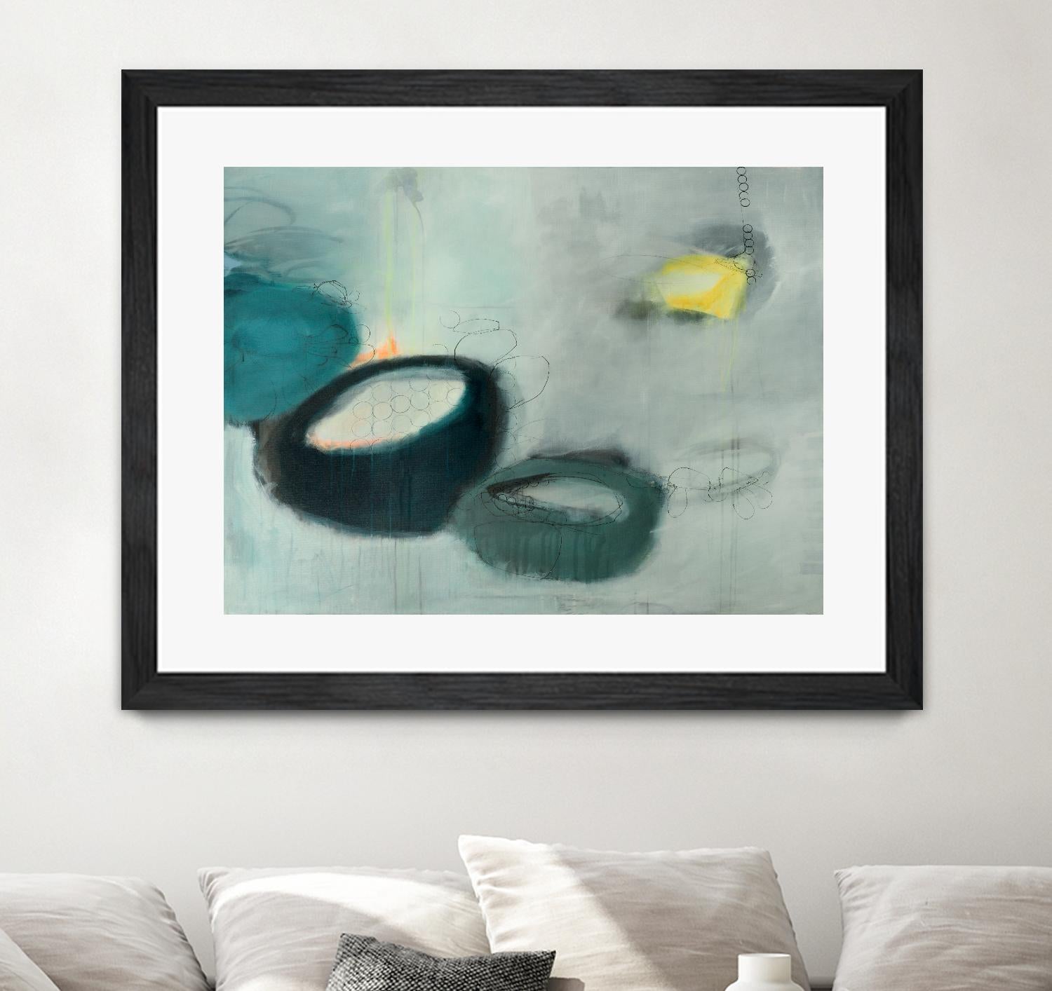 Emptiness by Sidsel Brix on GIANT ART - green,yellow abstracts, contemporary