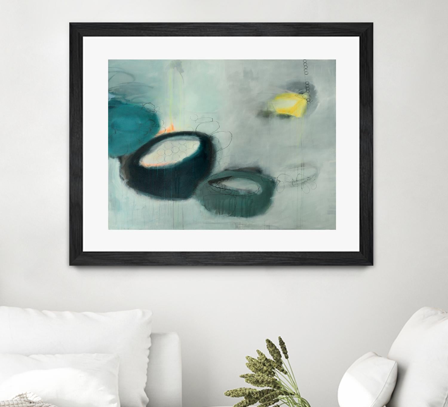 Emptiness by Sidsel Brix on GIANT ART - green,yellow abstracts, contemporary