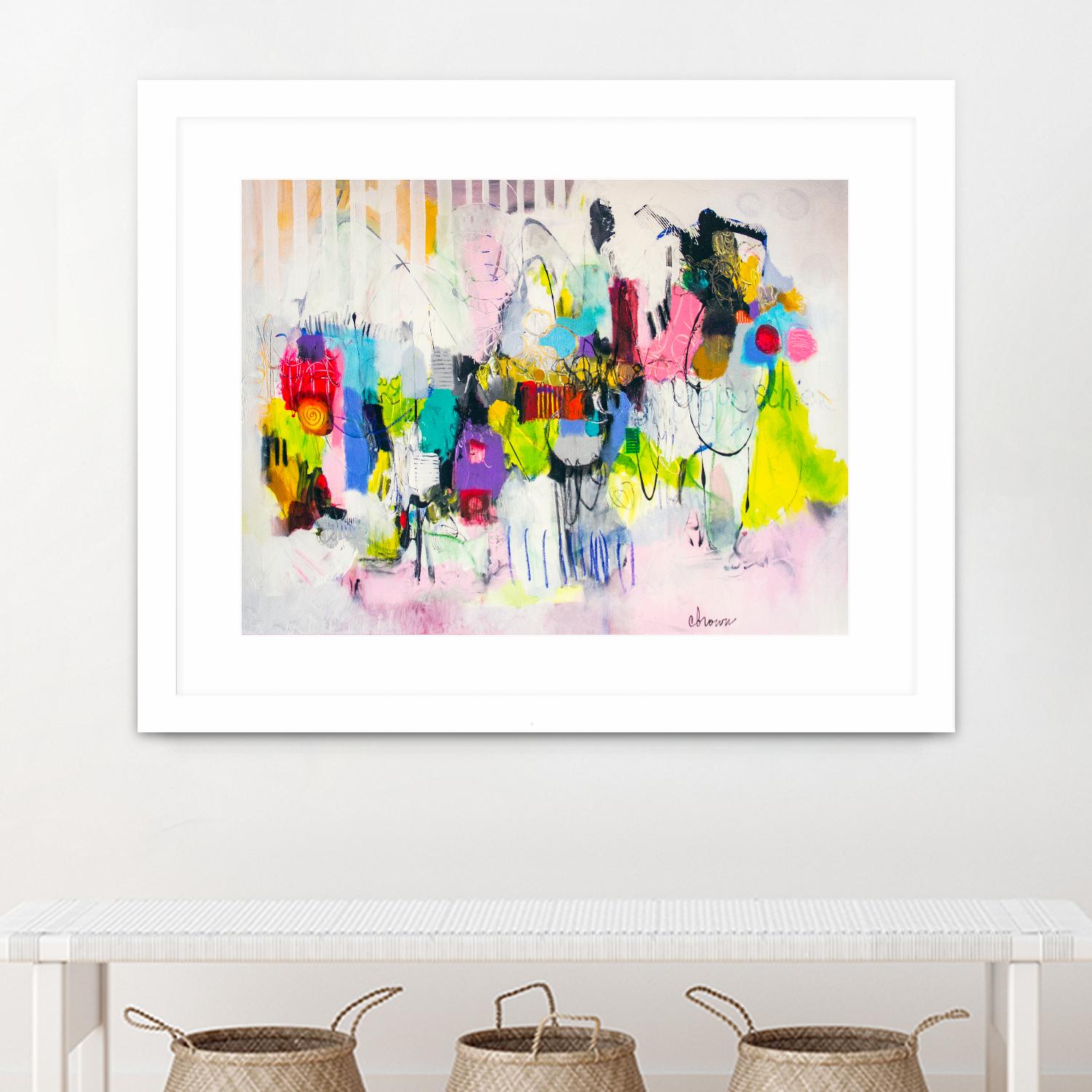 Lost in Oklahoma by Cynthia Anne Brown on GIANT ART - pink,yellow abstracts, contemporary