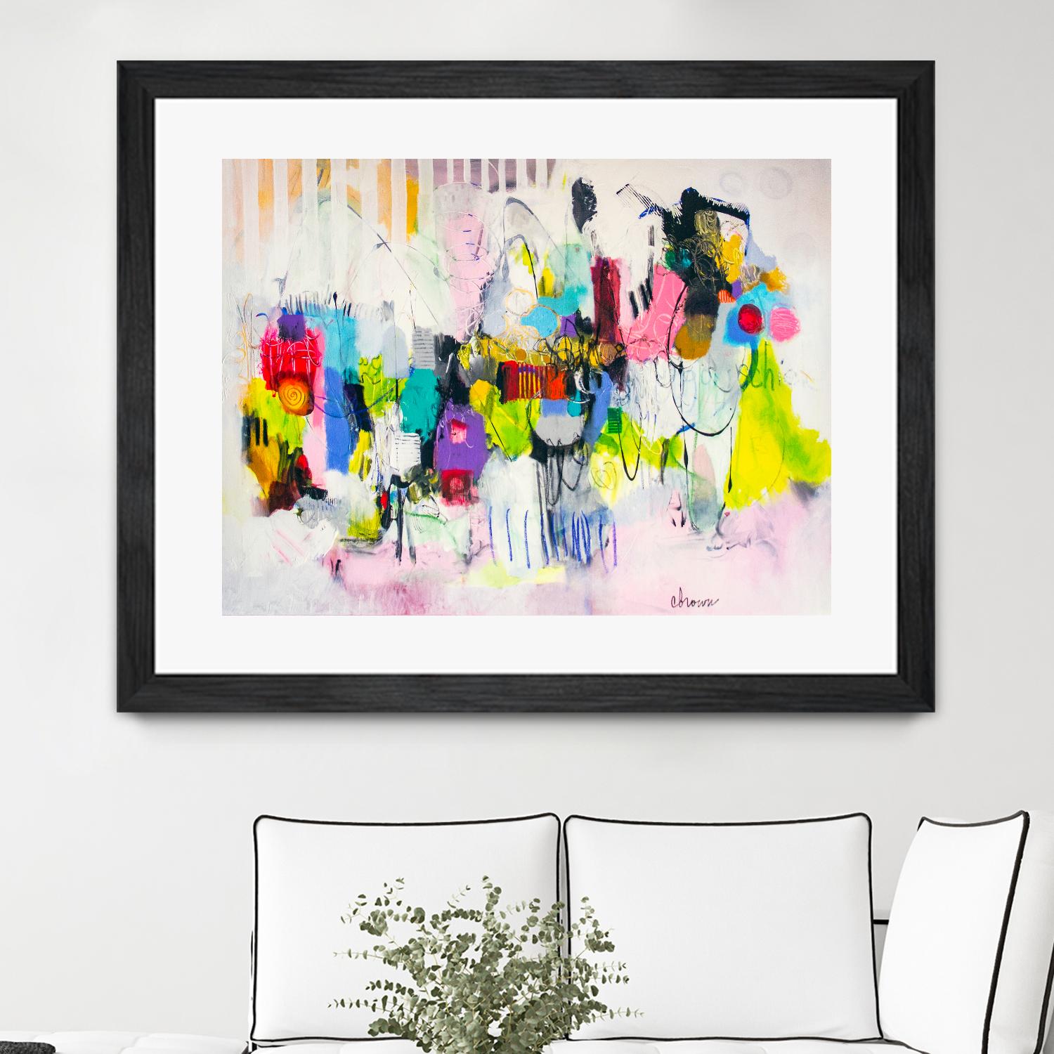 Lost in Oklahoma by Cynthia Anne Brown on GIANT ART - pink,yellow abstracts, contemporary