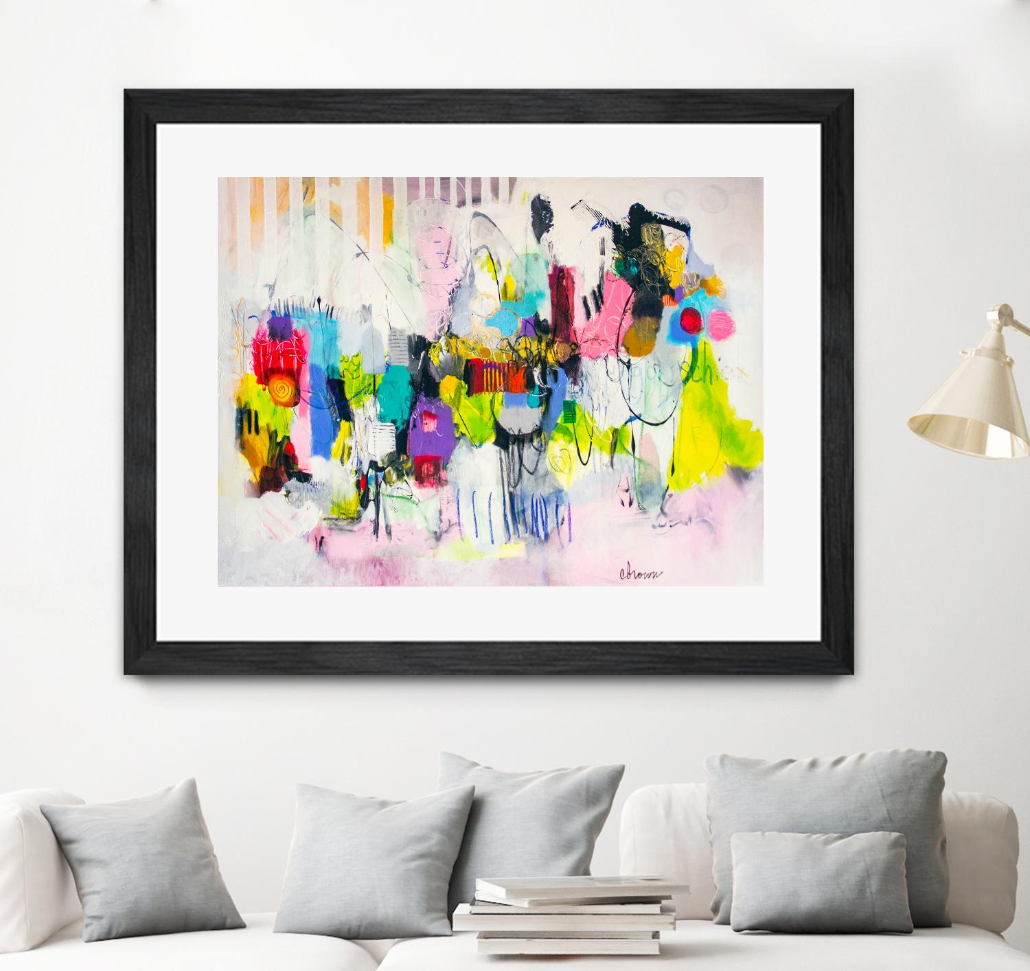 Lost in Oklahoma by Cynthia Anne Brown on GIANT ART - pink,yellow abstracts, contemporary
