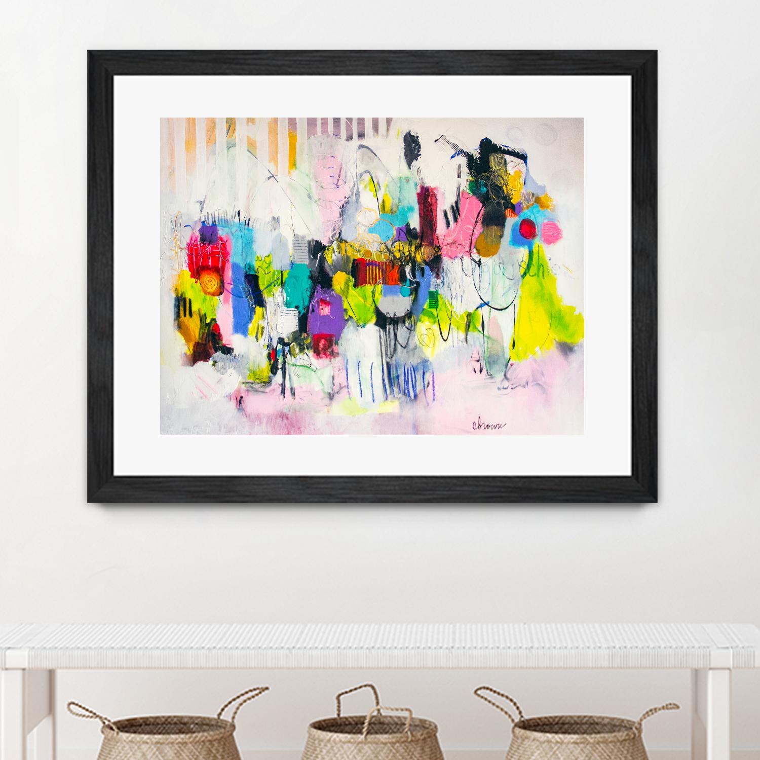 Lost in Oklahoma by Cynthia Anne Brown on GIANT ART - pink,yellow abstracts, contemporary