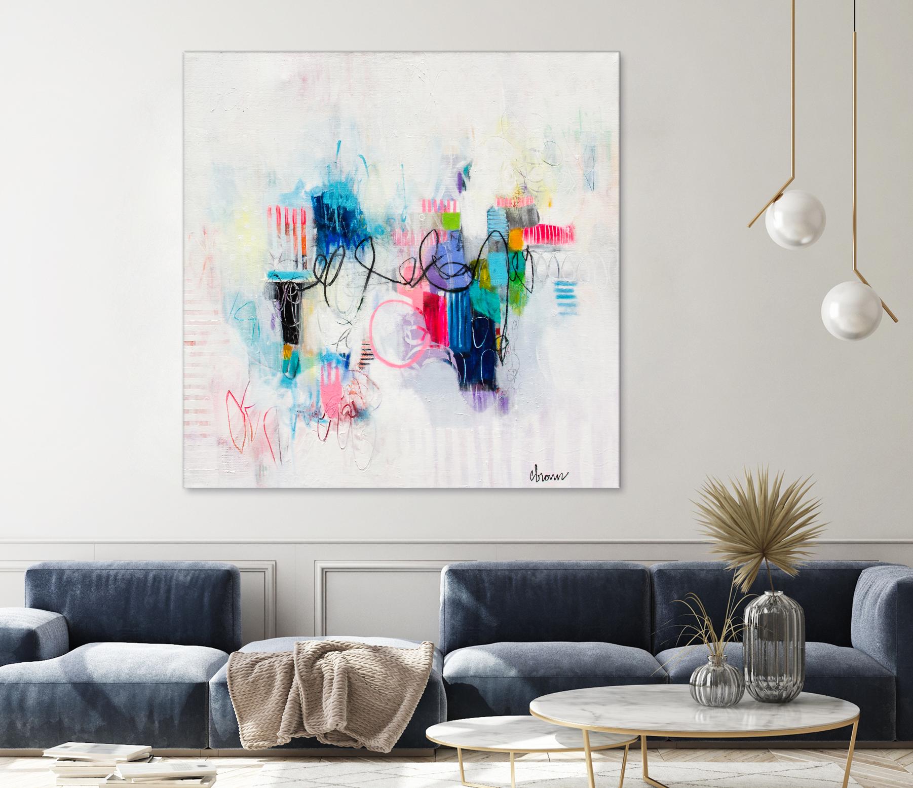 Possibilities of the Heart by Cynthia Anne Brown on GIANT ART - pink,blue abstracts, contemporary