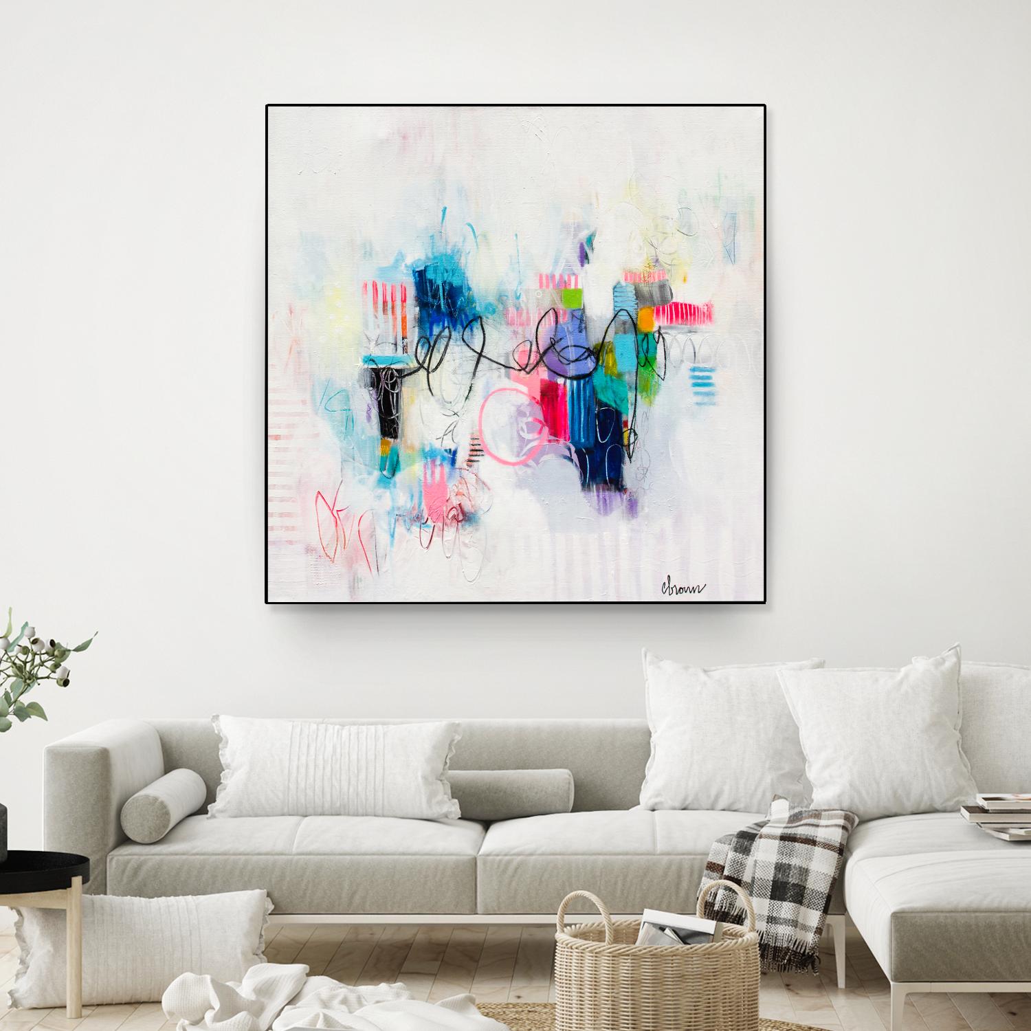 Possibilities of the Heart by Cynthia Anne Brown on GIANT ART - pink,blue abstracts, contemporary