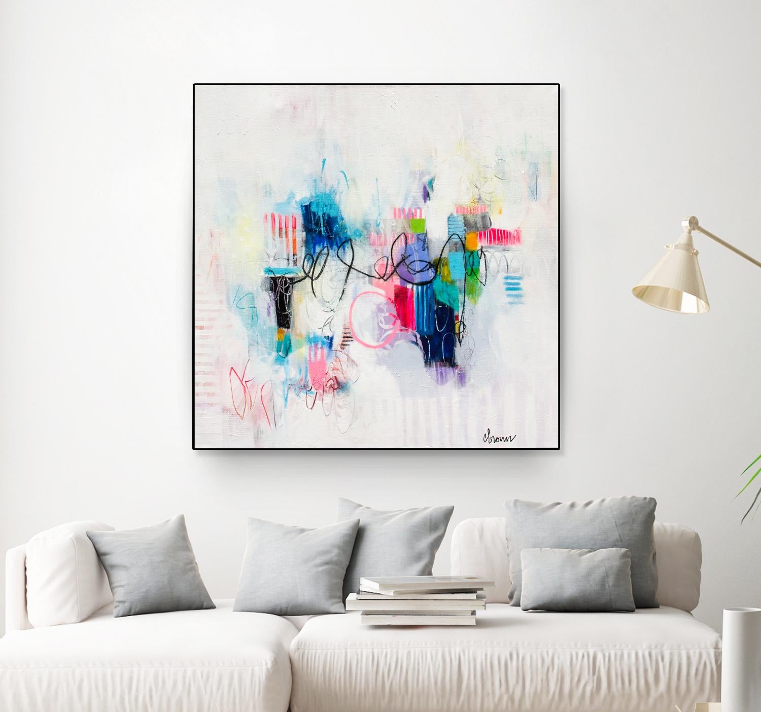 Possibilities of the Heart by Cynthia Anne Brown on GIANT ART - pink,blue abstracts, contemporary