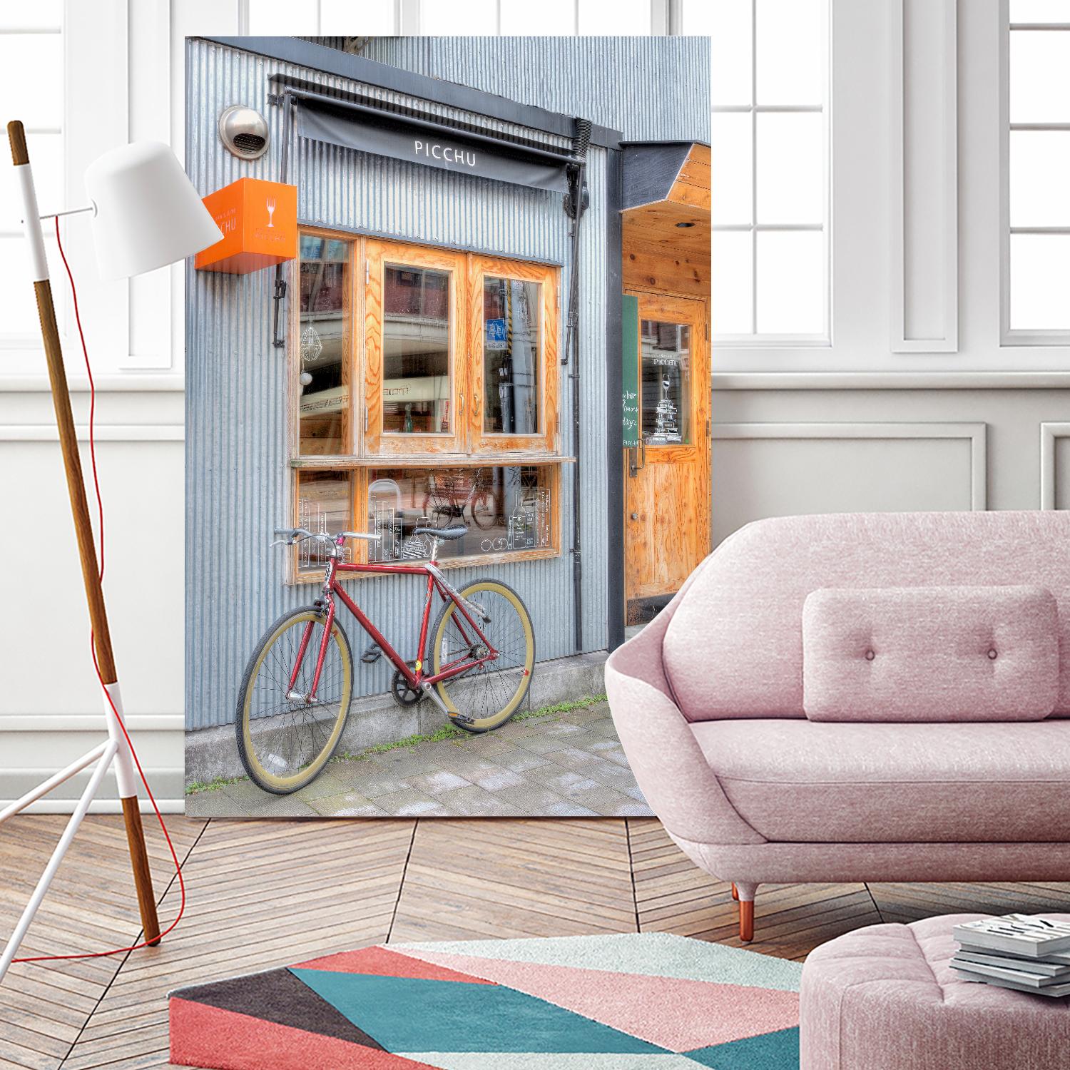 Red Bicycle, Japan by Alan Blaustein on GIANT ART - multicolor photography; landscapes