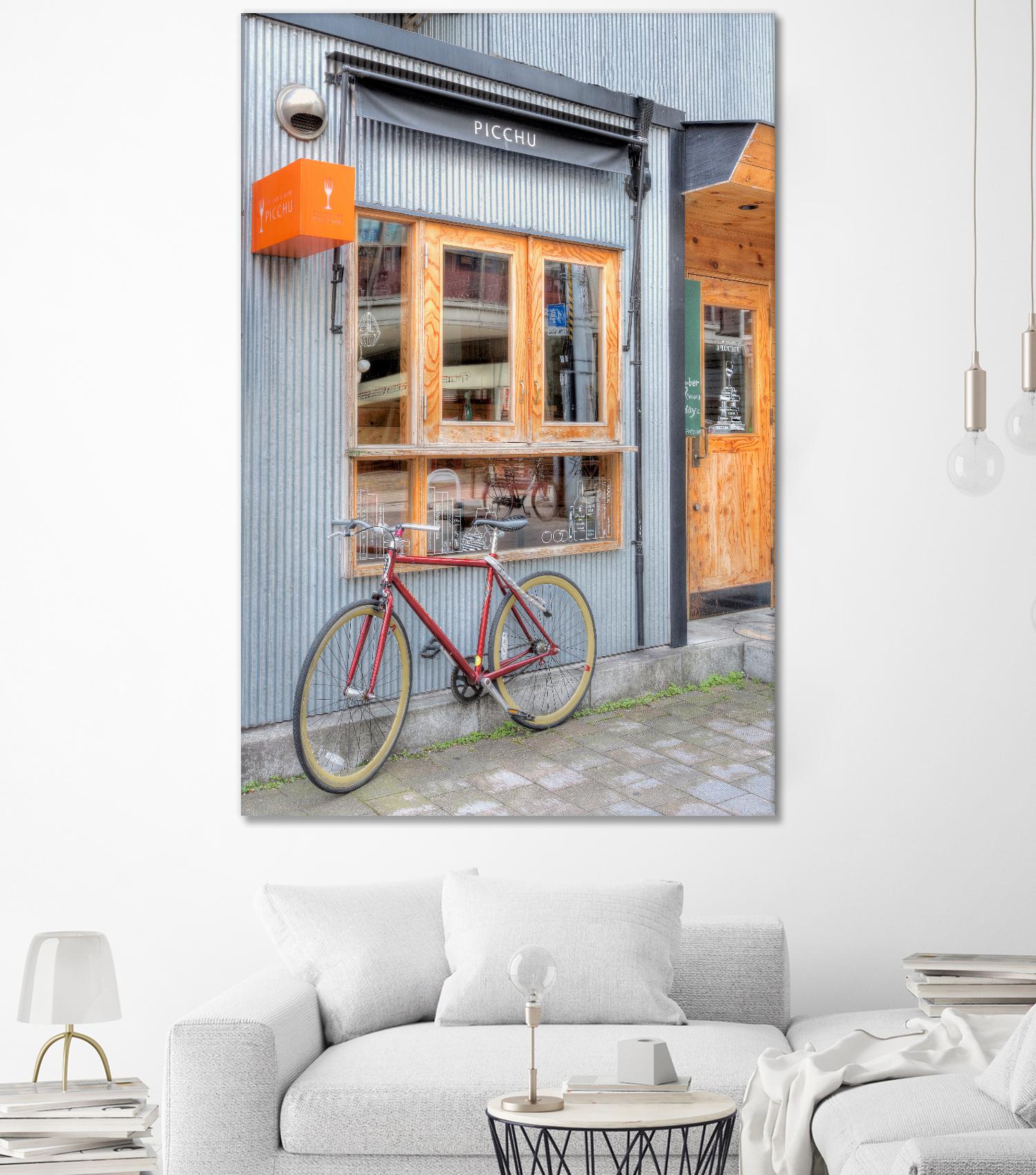 Red Bicycle, Japan by Alan Blaustein on GIANT ART - multicolor photography; landscapes