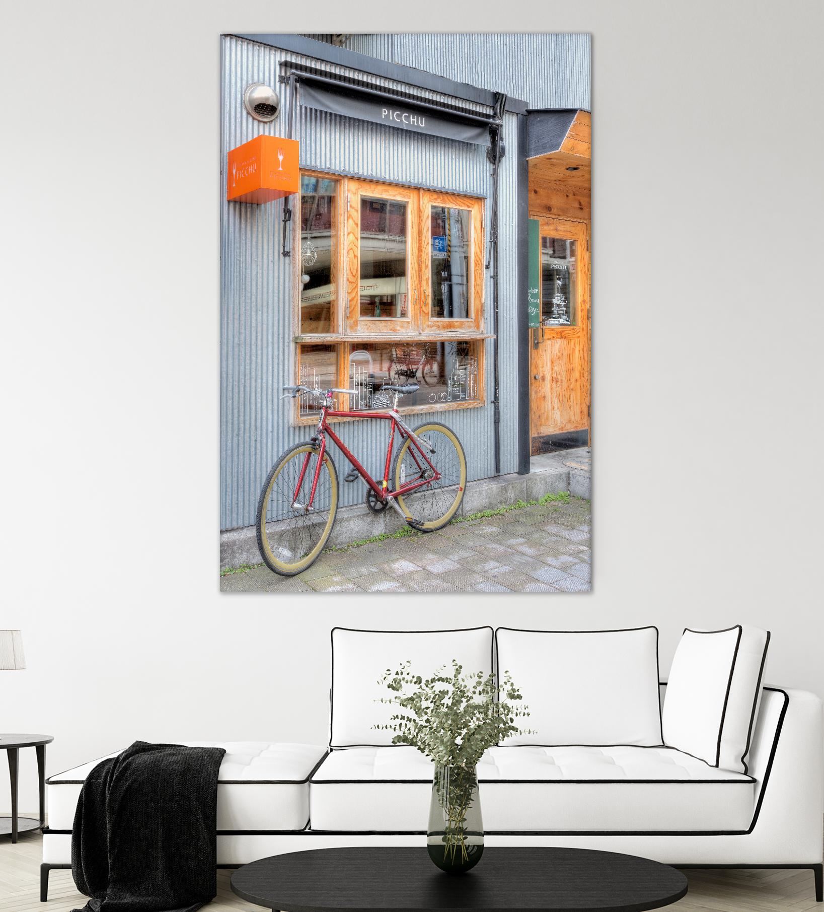 Red Bicycle, Japan by Alan Blaustein on GIANT ART - multicolor photography; landscapes