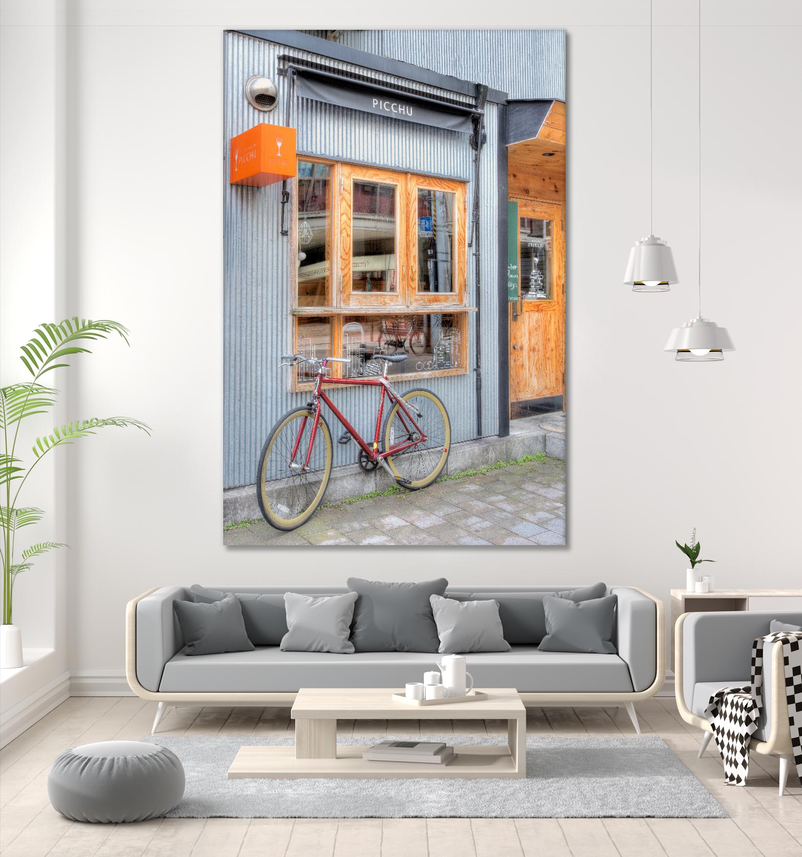 Red Bicycle, Japan by Alan Blaustein on GIANT ART - multicolor photography; landscapes